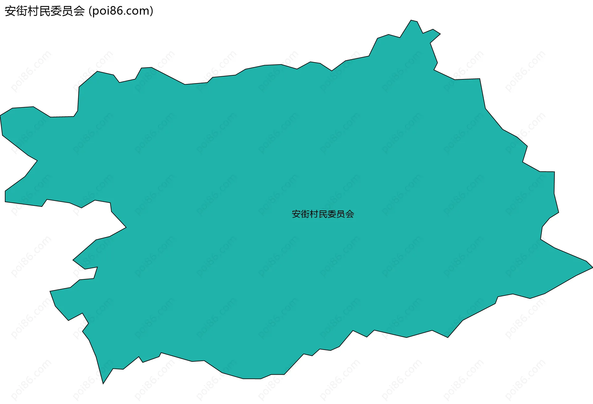 安街村民委员会边界地图