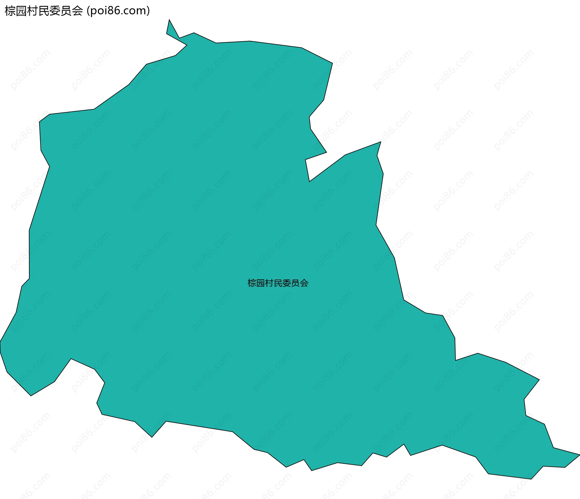 棕园村民委员会边界地图