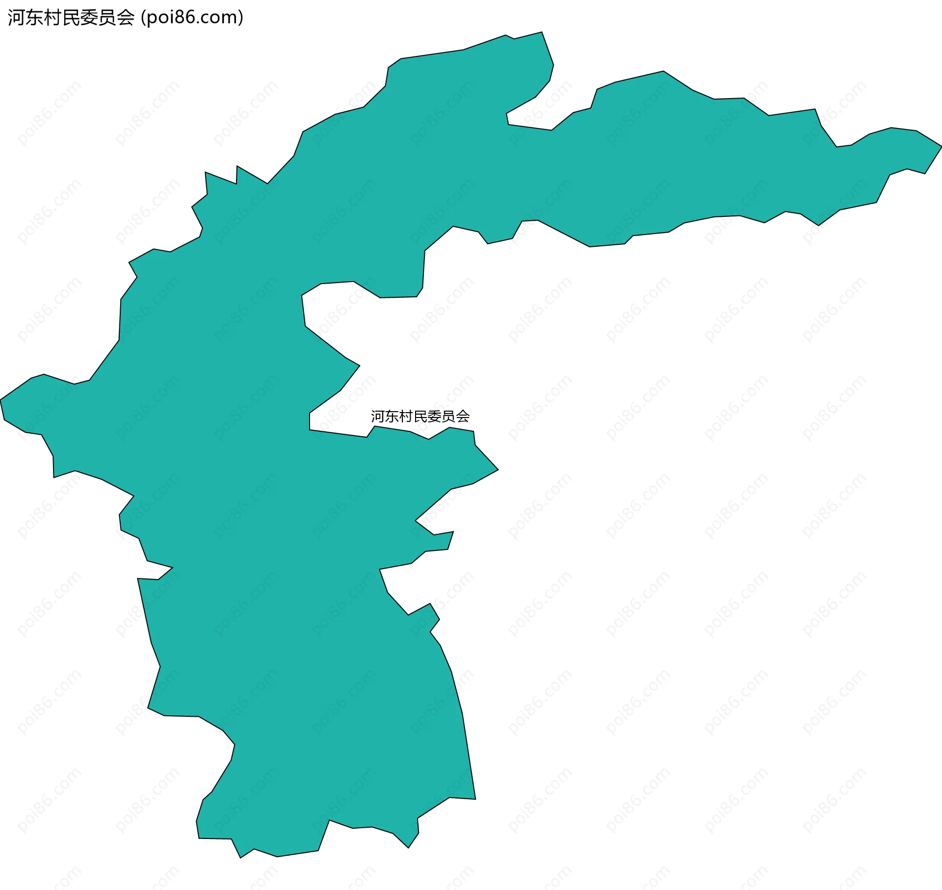 河东村民委员会边界地图