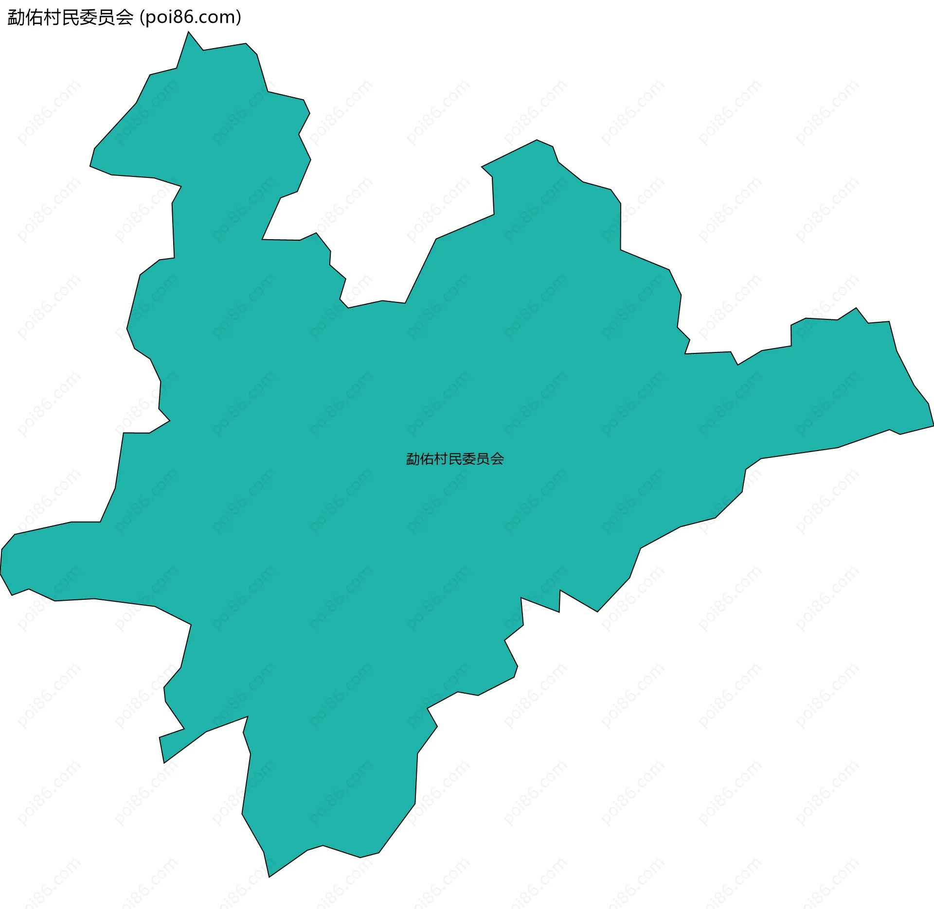 勐佑村民委员会边界地图