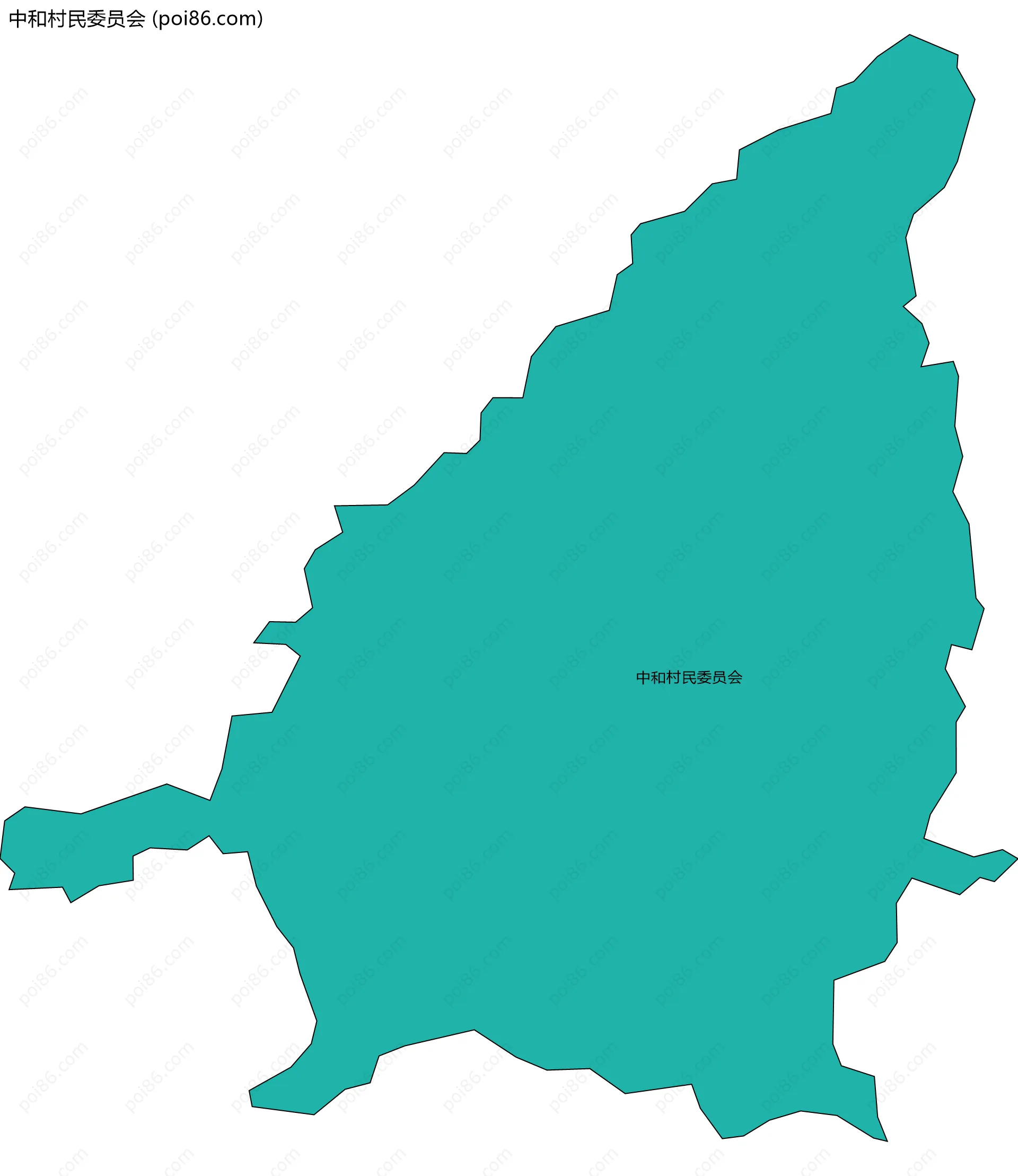 中和村民委员会边界地图