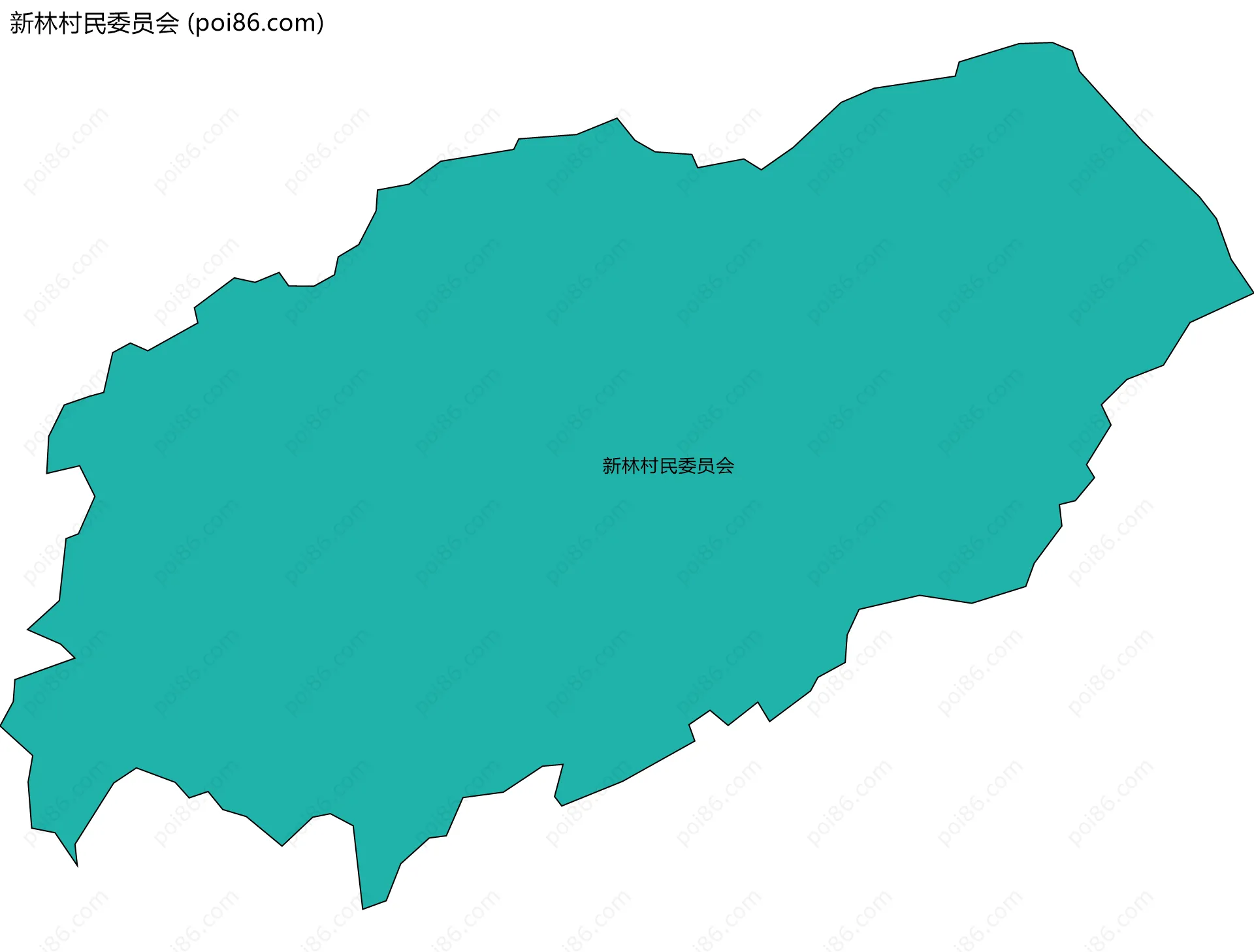 新林村民委员会边界地图