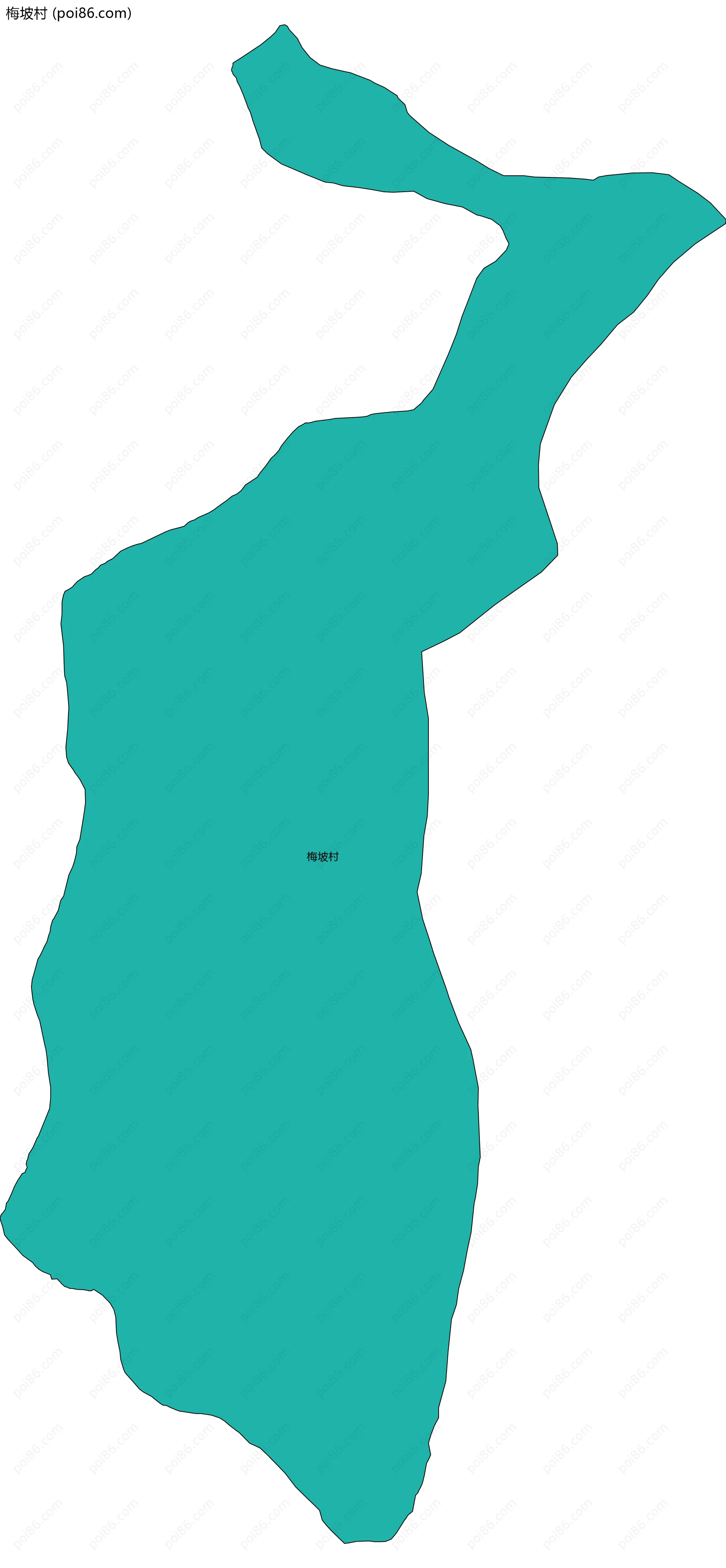 梅坡村边界地图