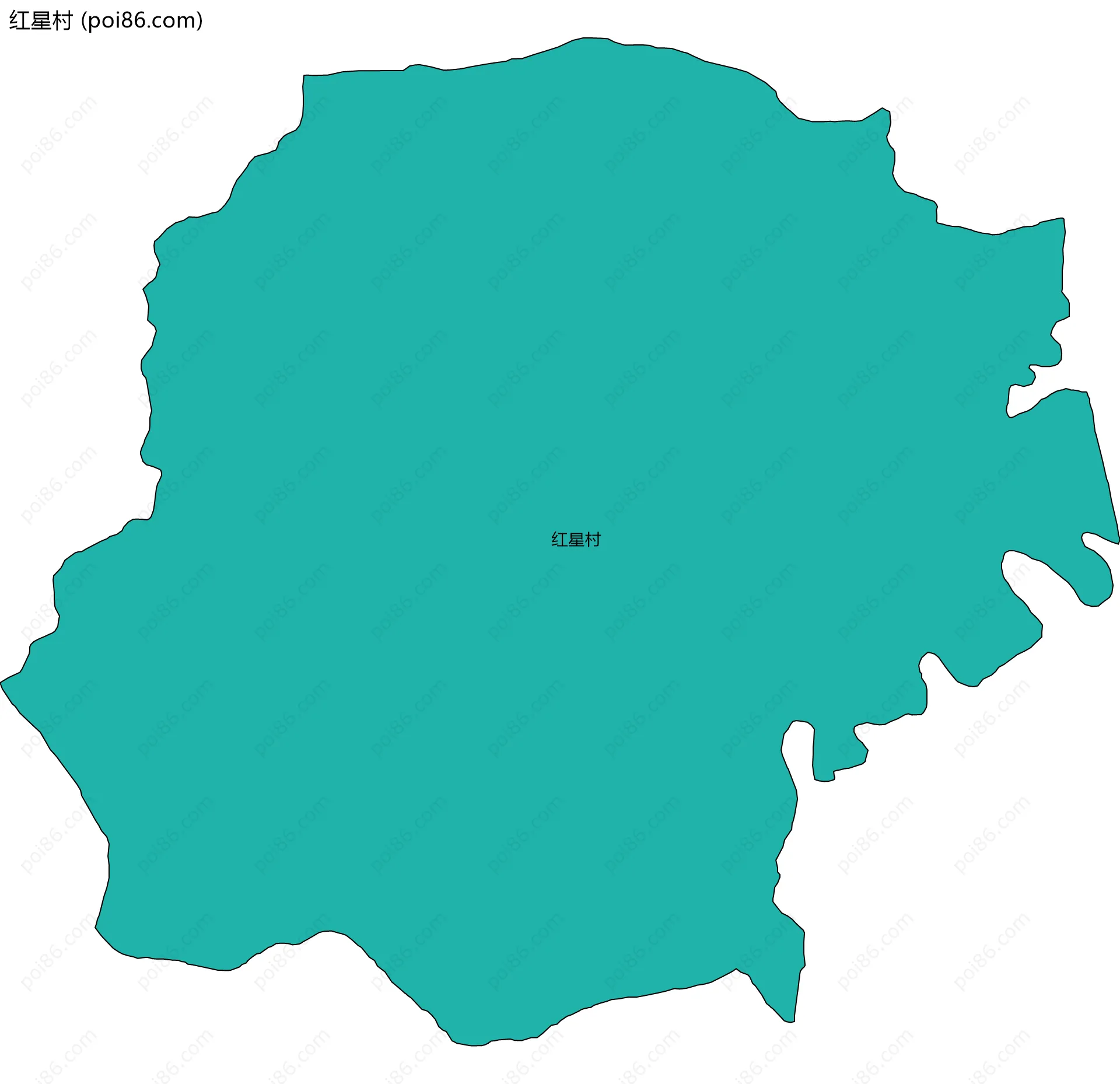 红星村边界地图