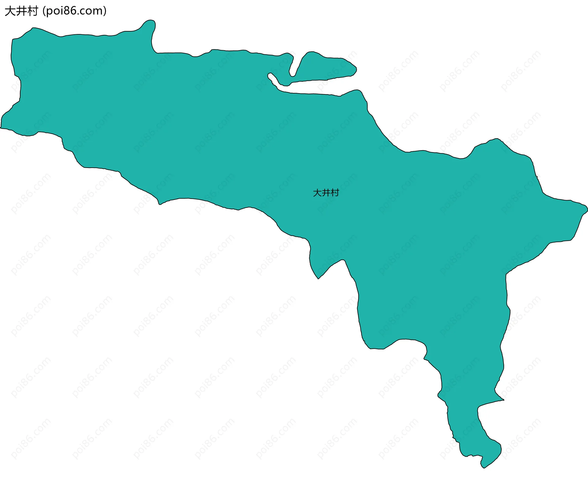 大井村边界地图