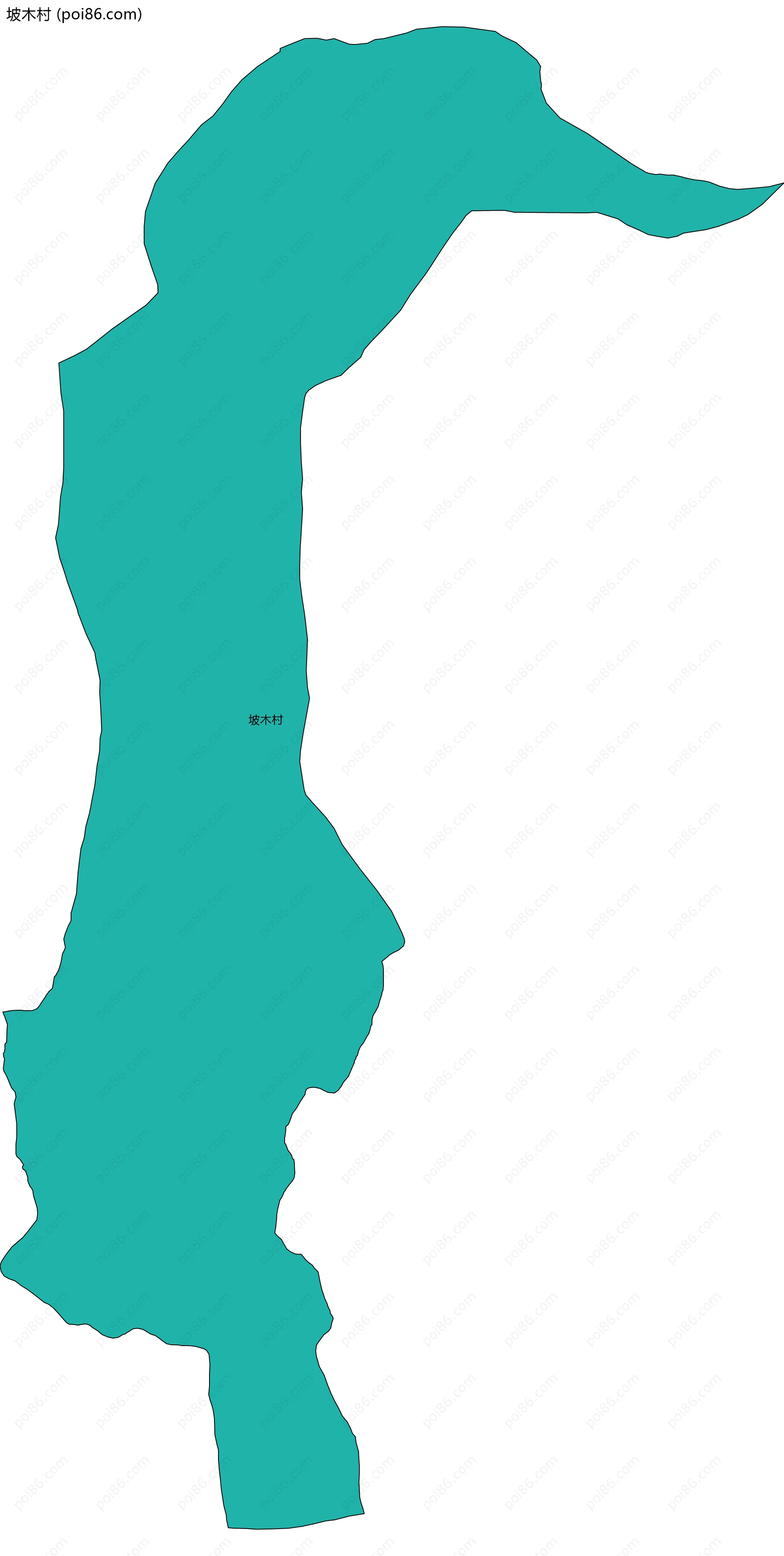 坡木村边界地图