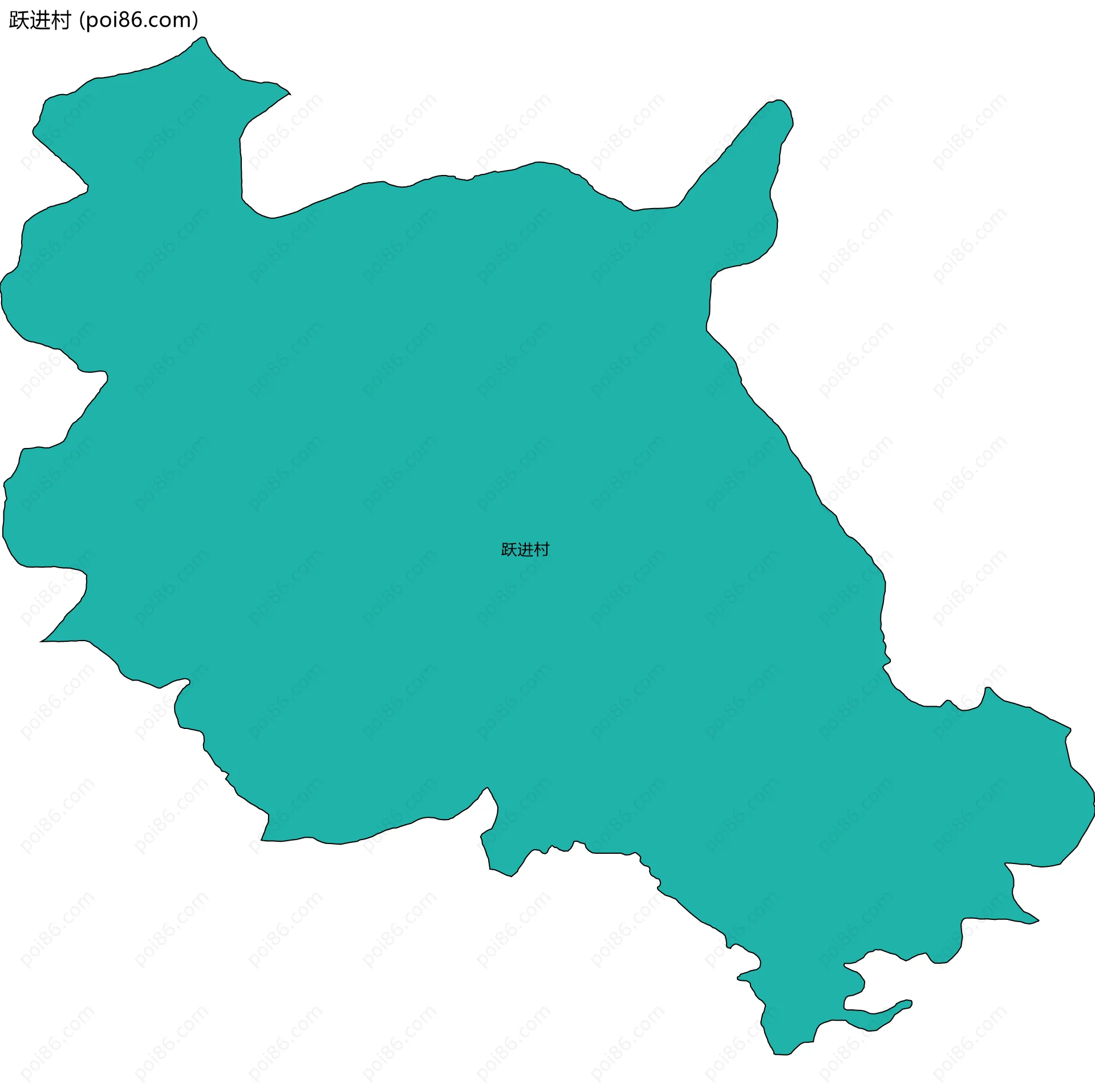 跃进村边界地图