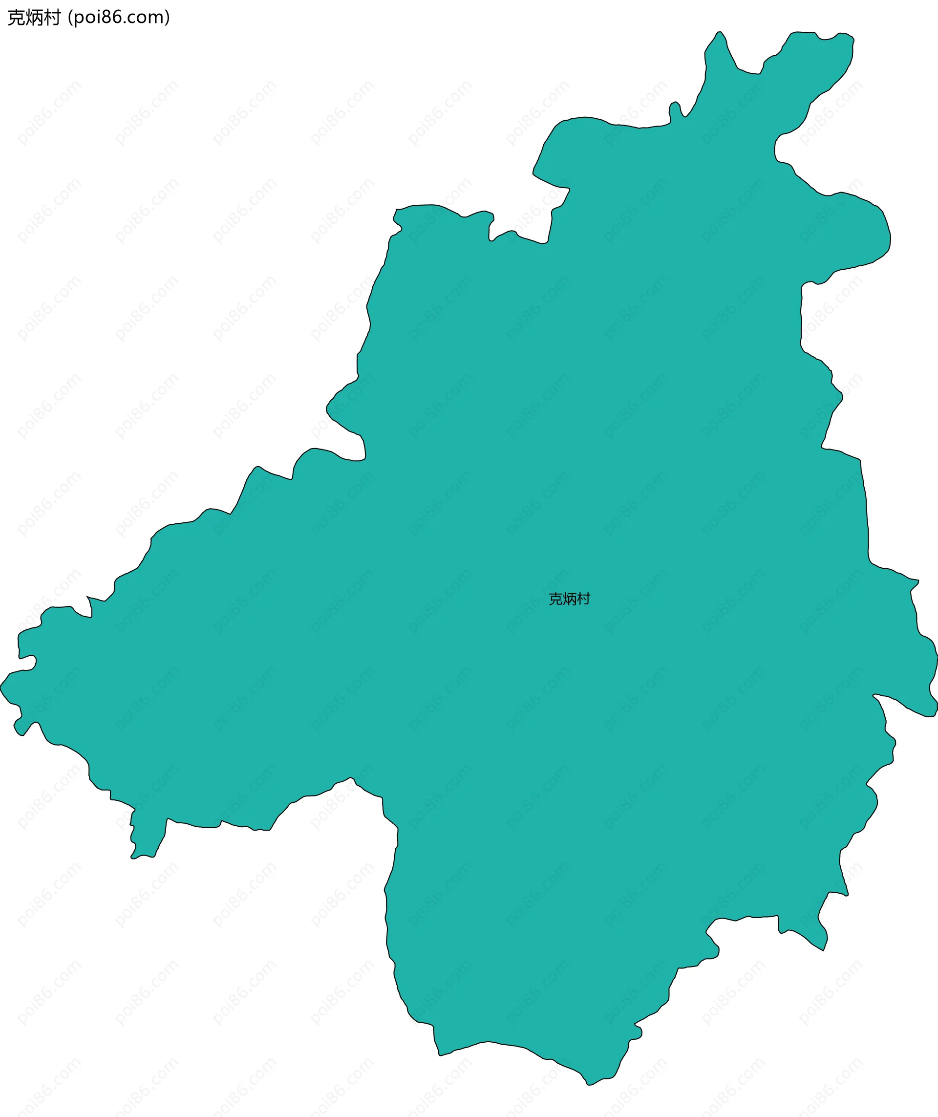 克炳村边界地图