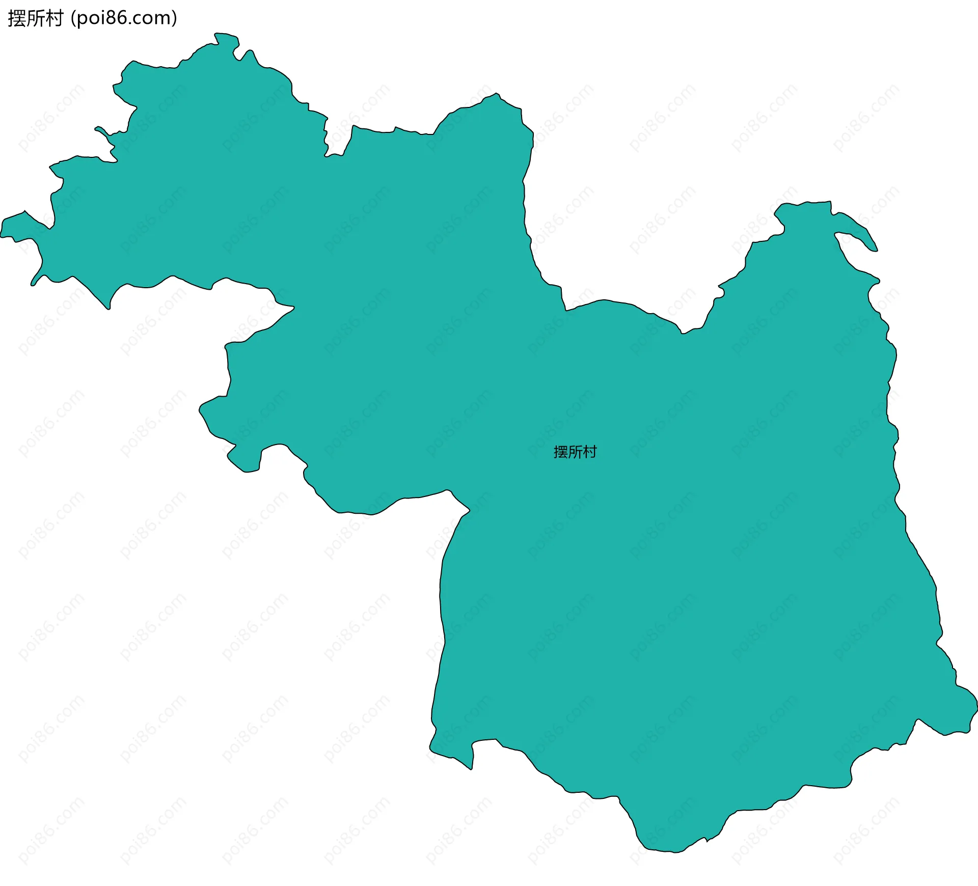 摆所村边界地图