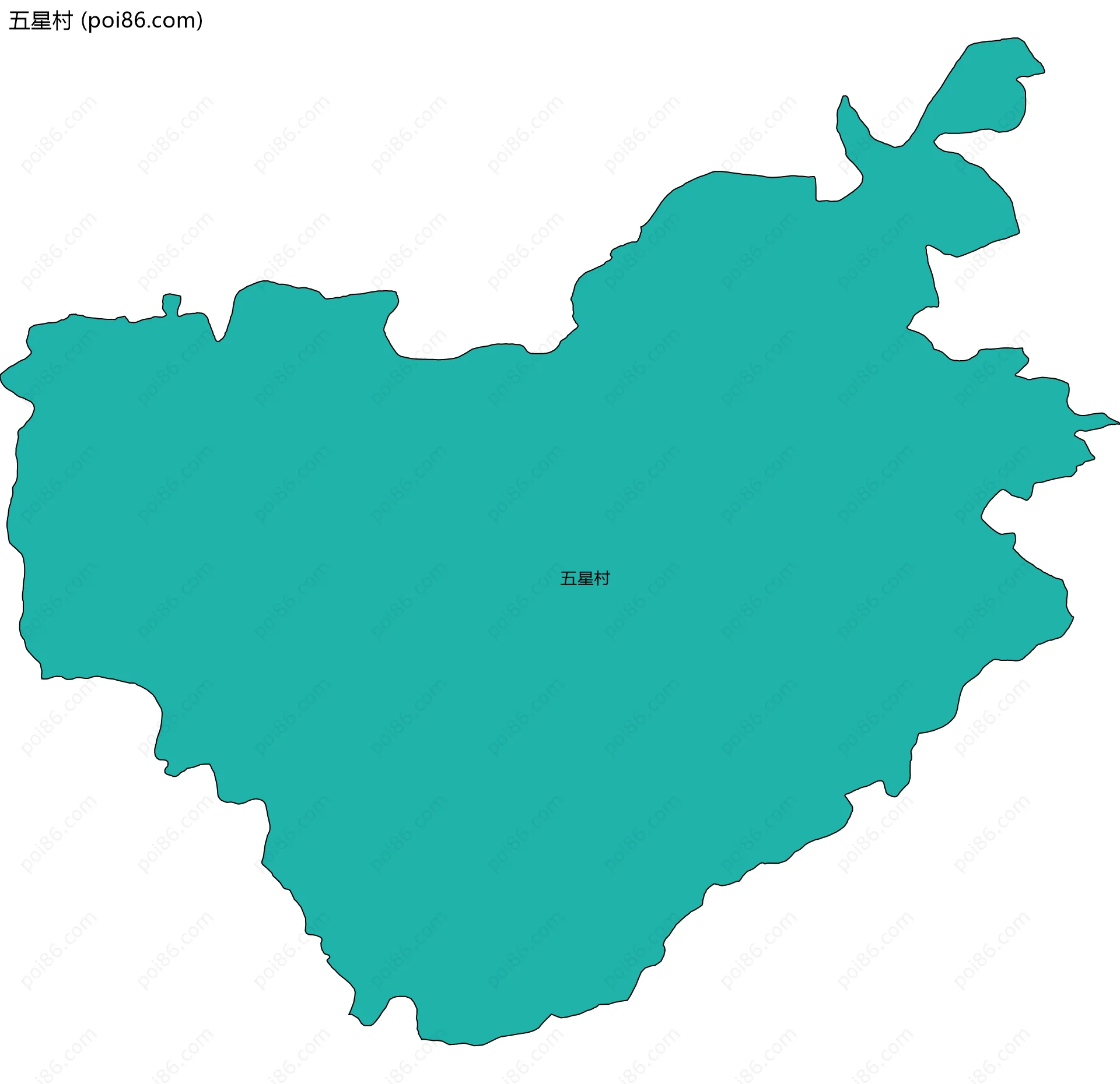 五星村边界地图