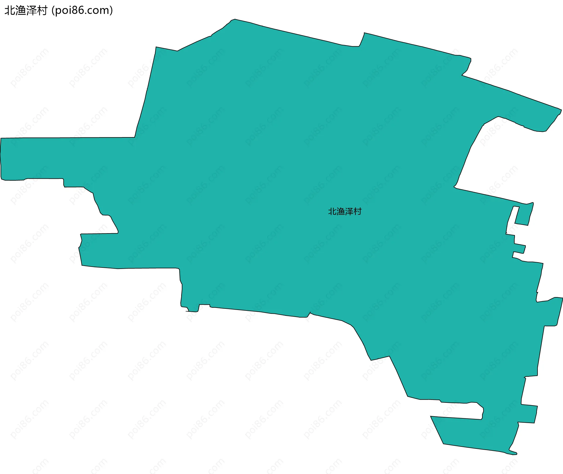 北渔泽村边界地图