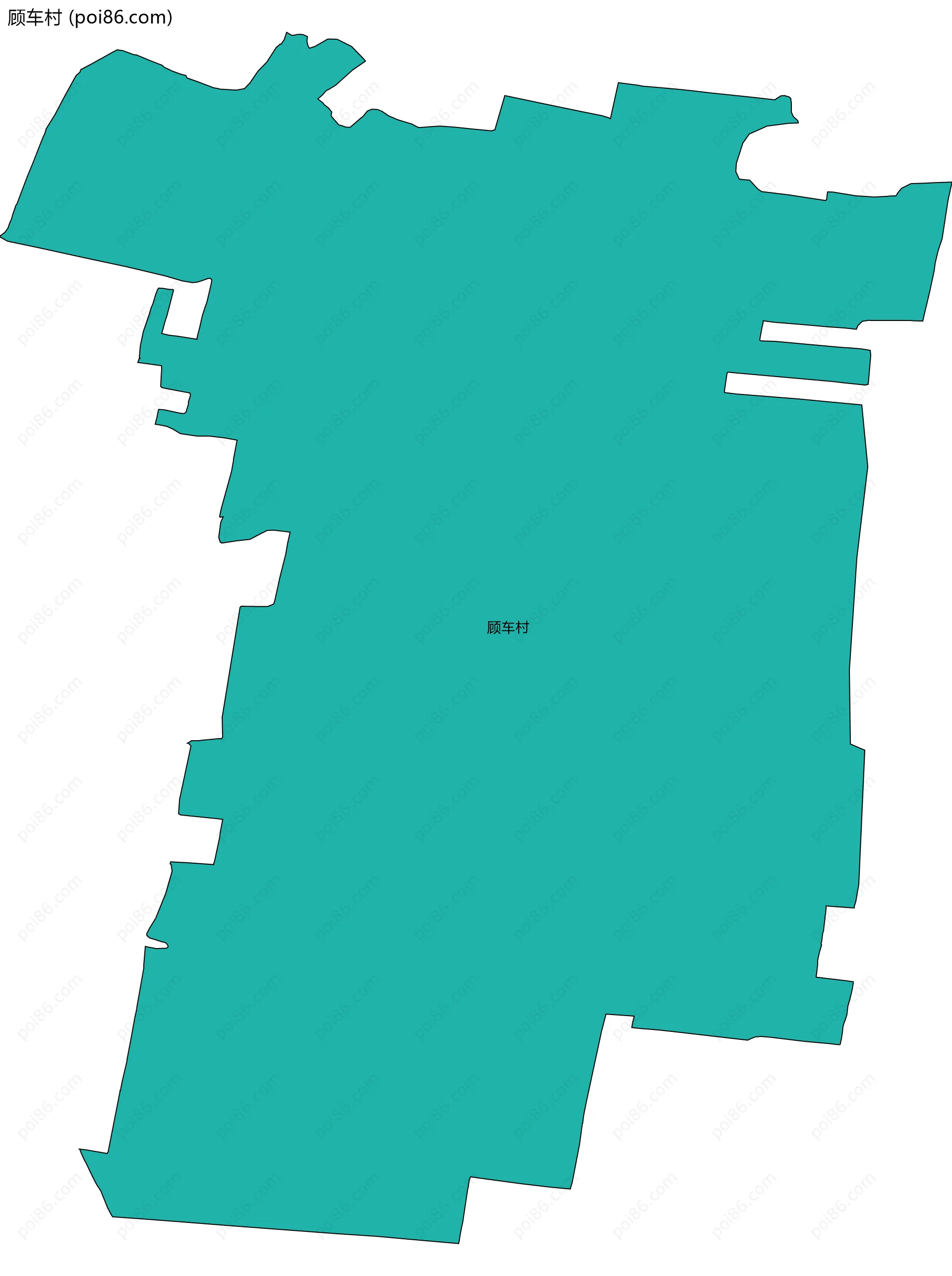 顾车村边界地图