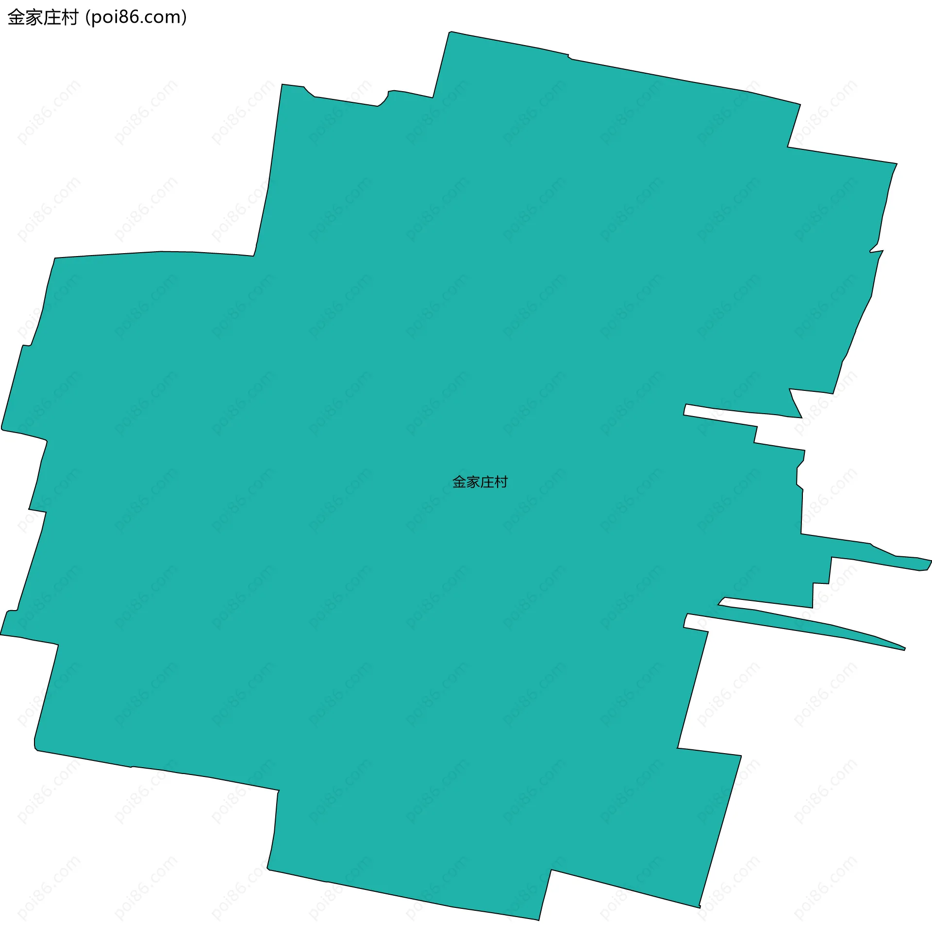 金家庄村边界地图