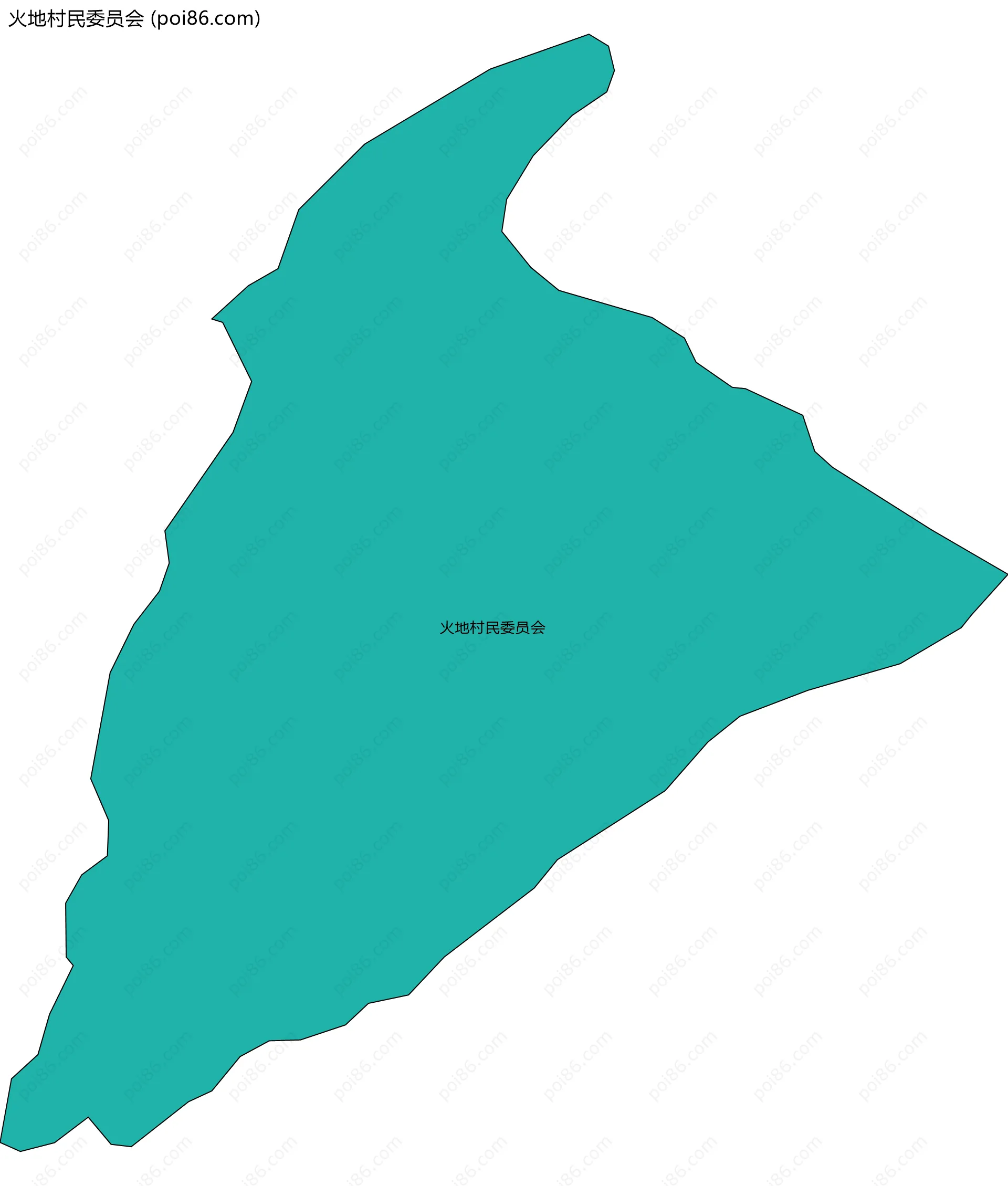 火地村民委员会边界地图