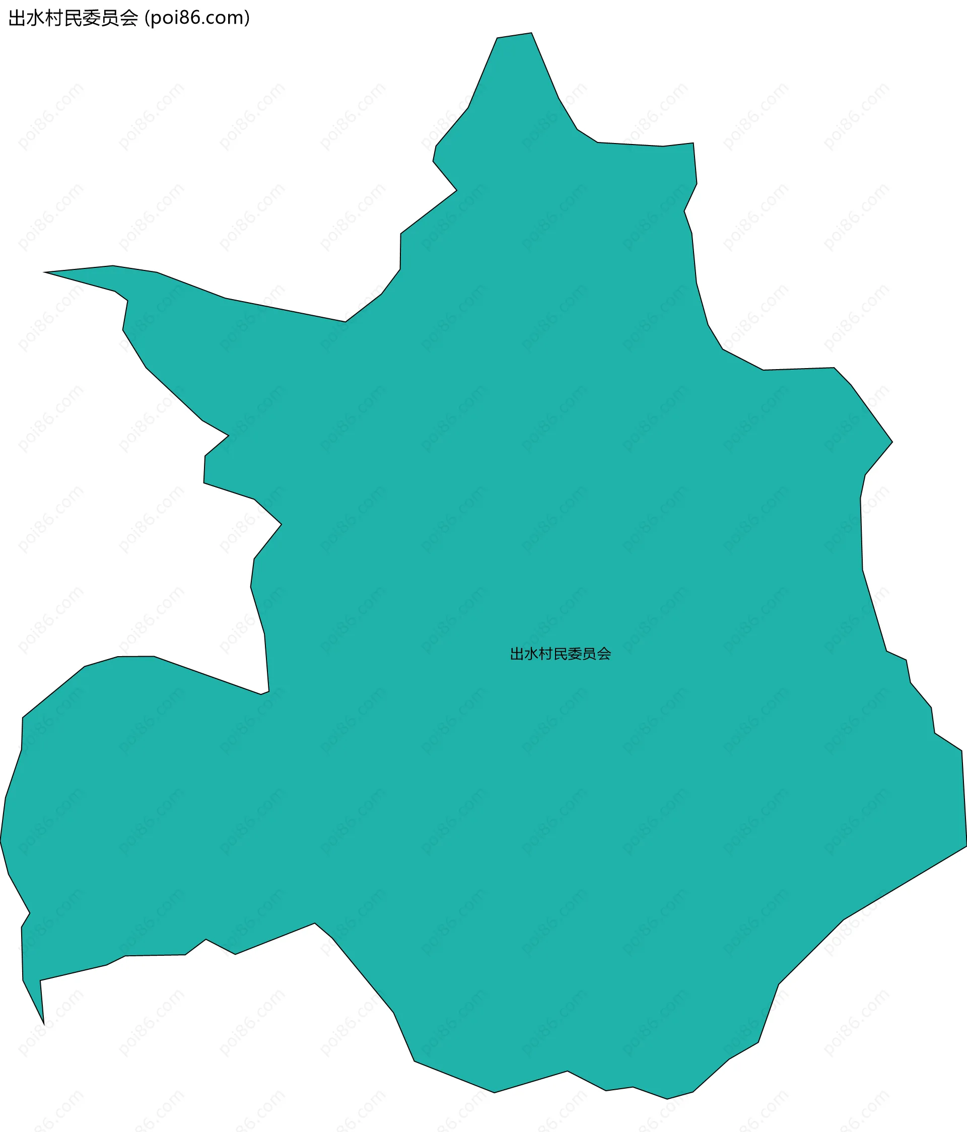 出水村民委员会边界地图