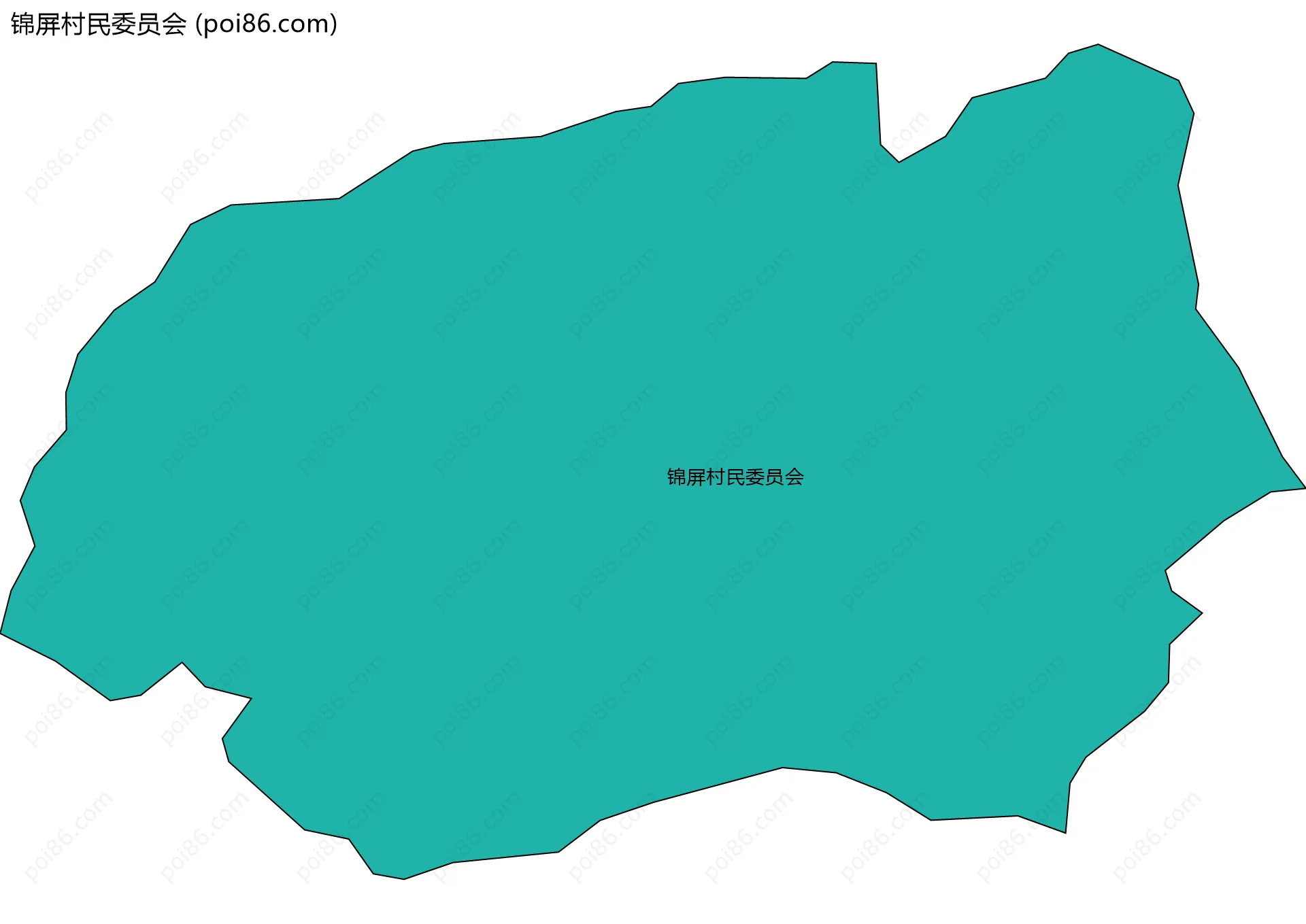锦屏村民委员会边界地图
