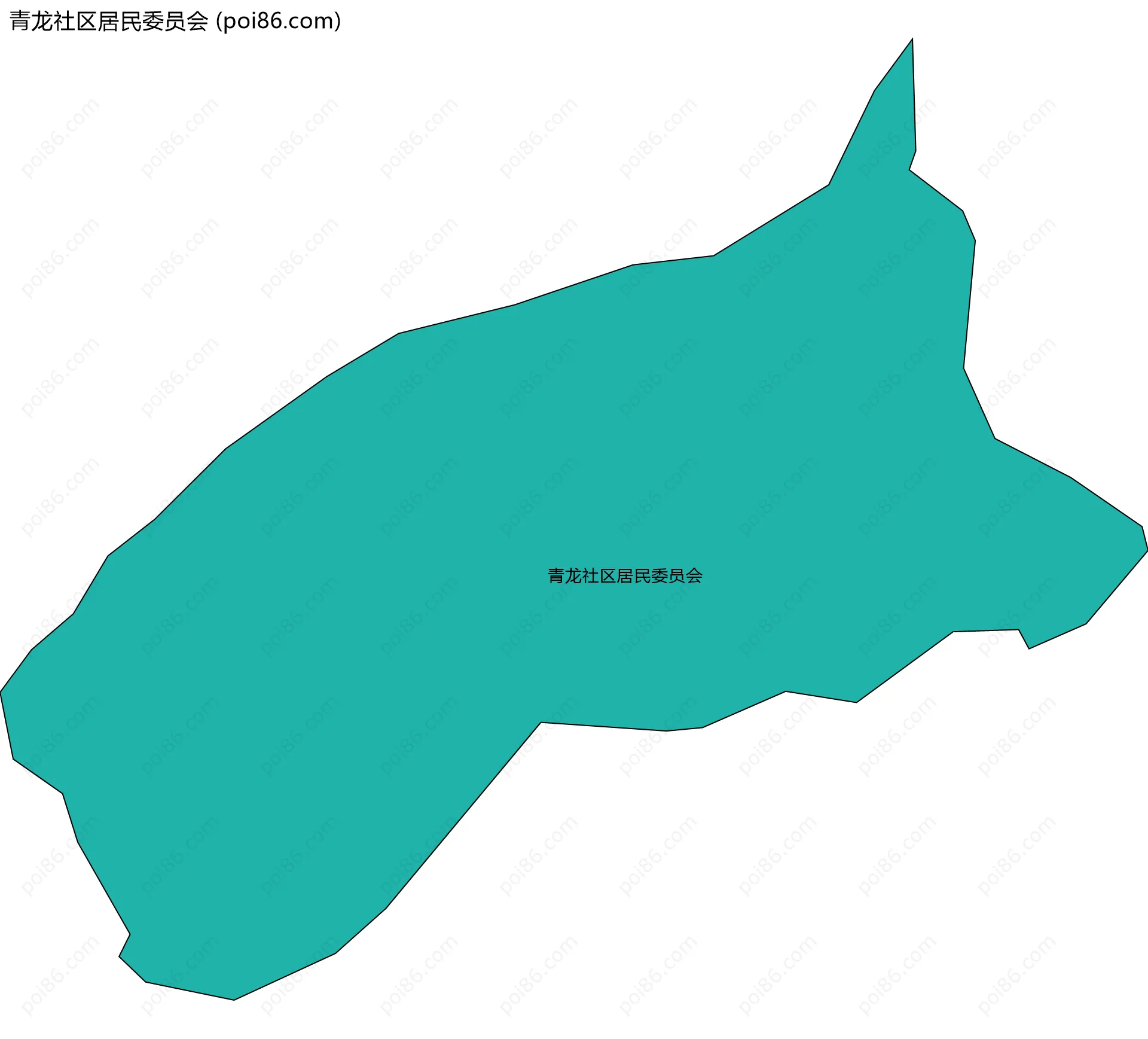 青龙社区居民委员会边界地图