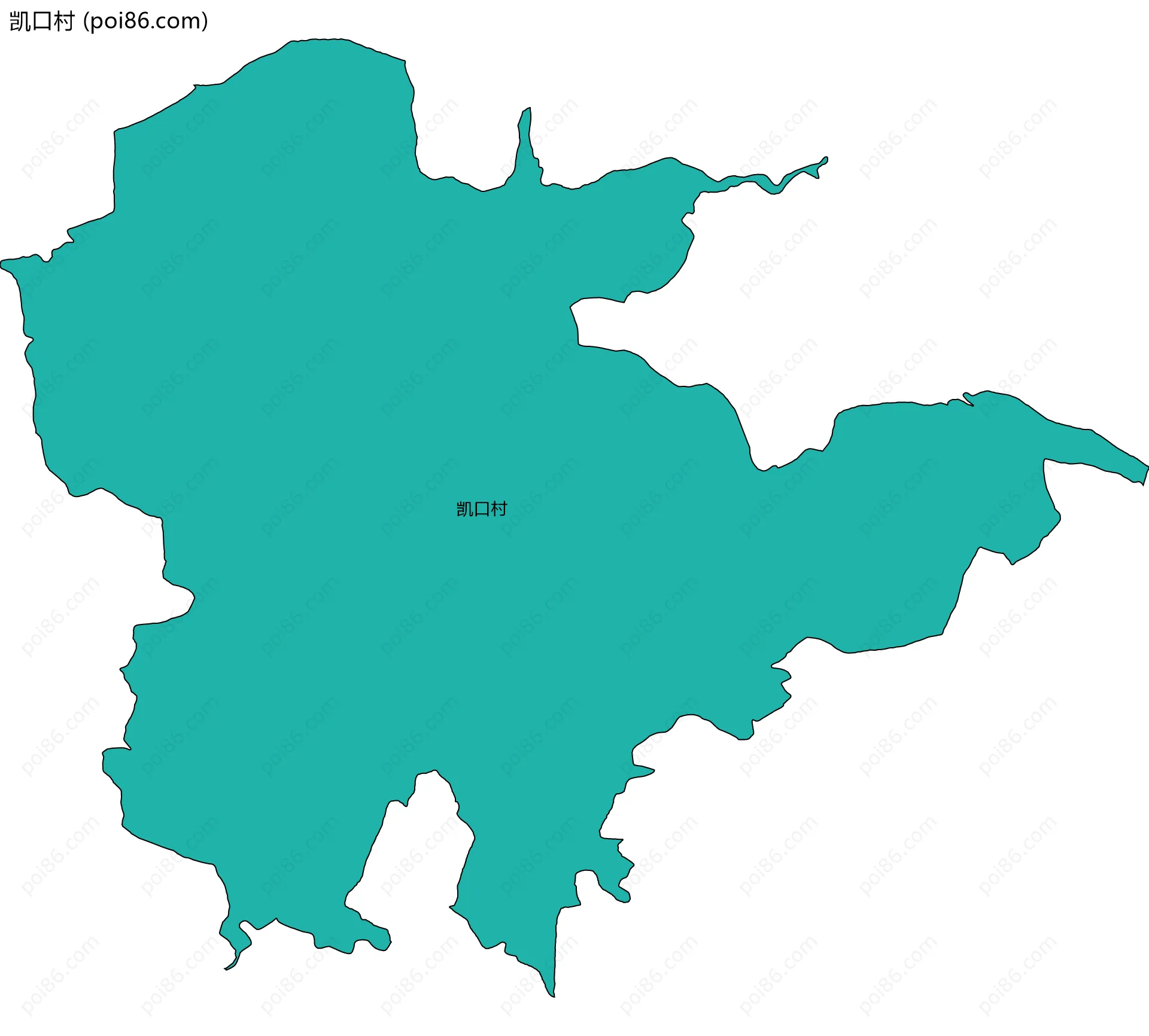 凯口村边界地图