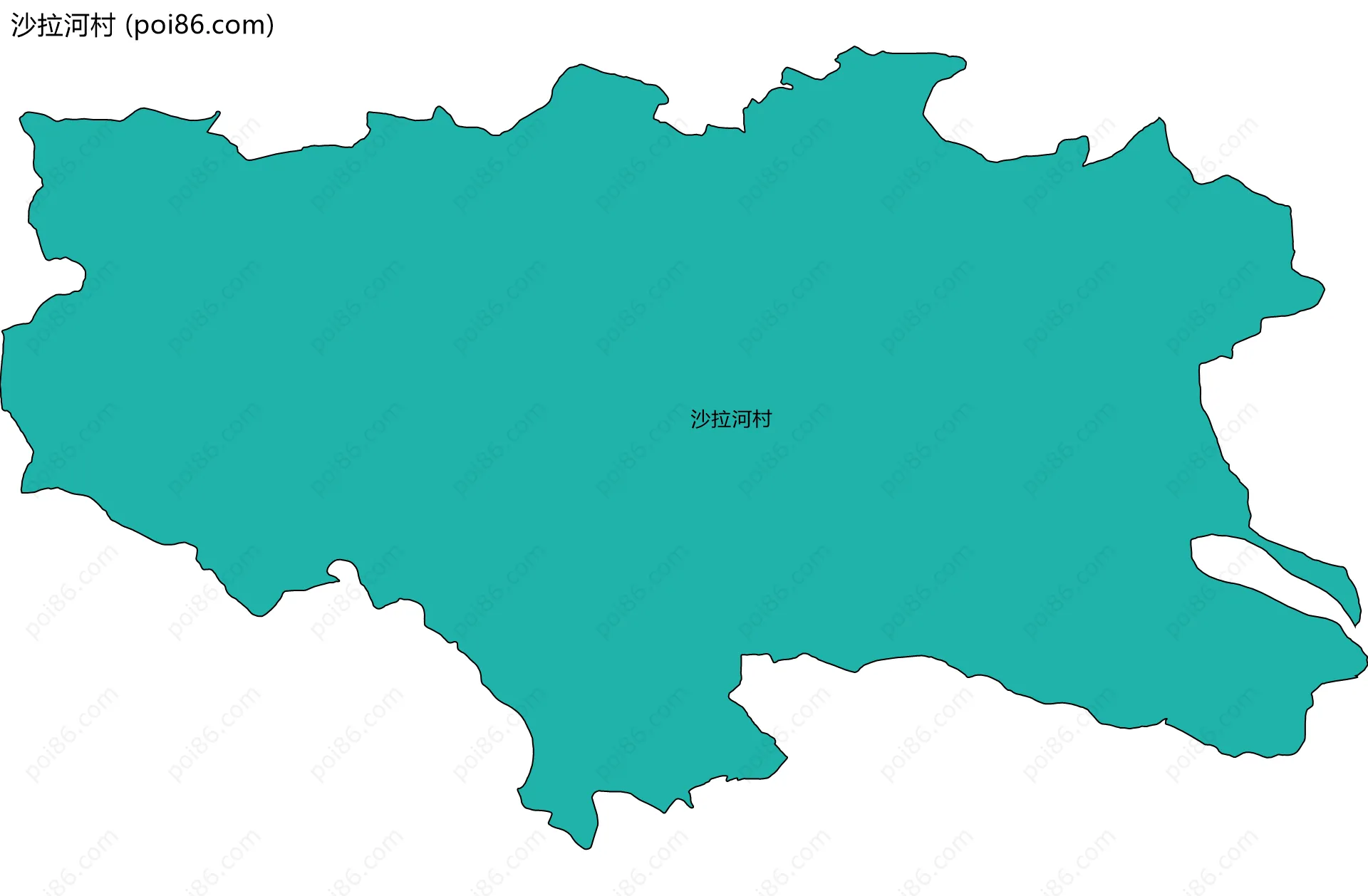 沙拉河村边界地图