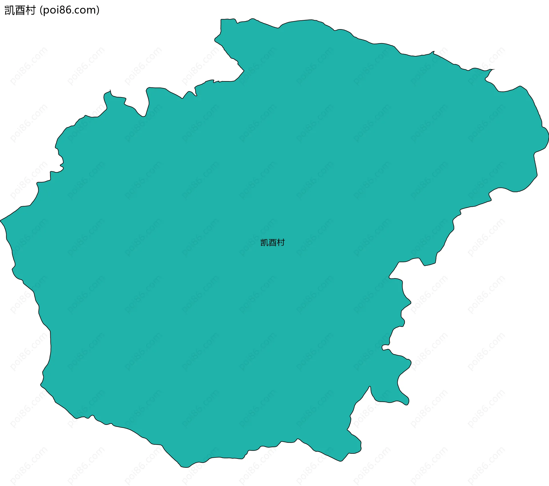 凯酉村边界地图