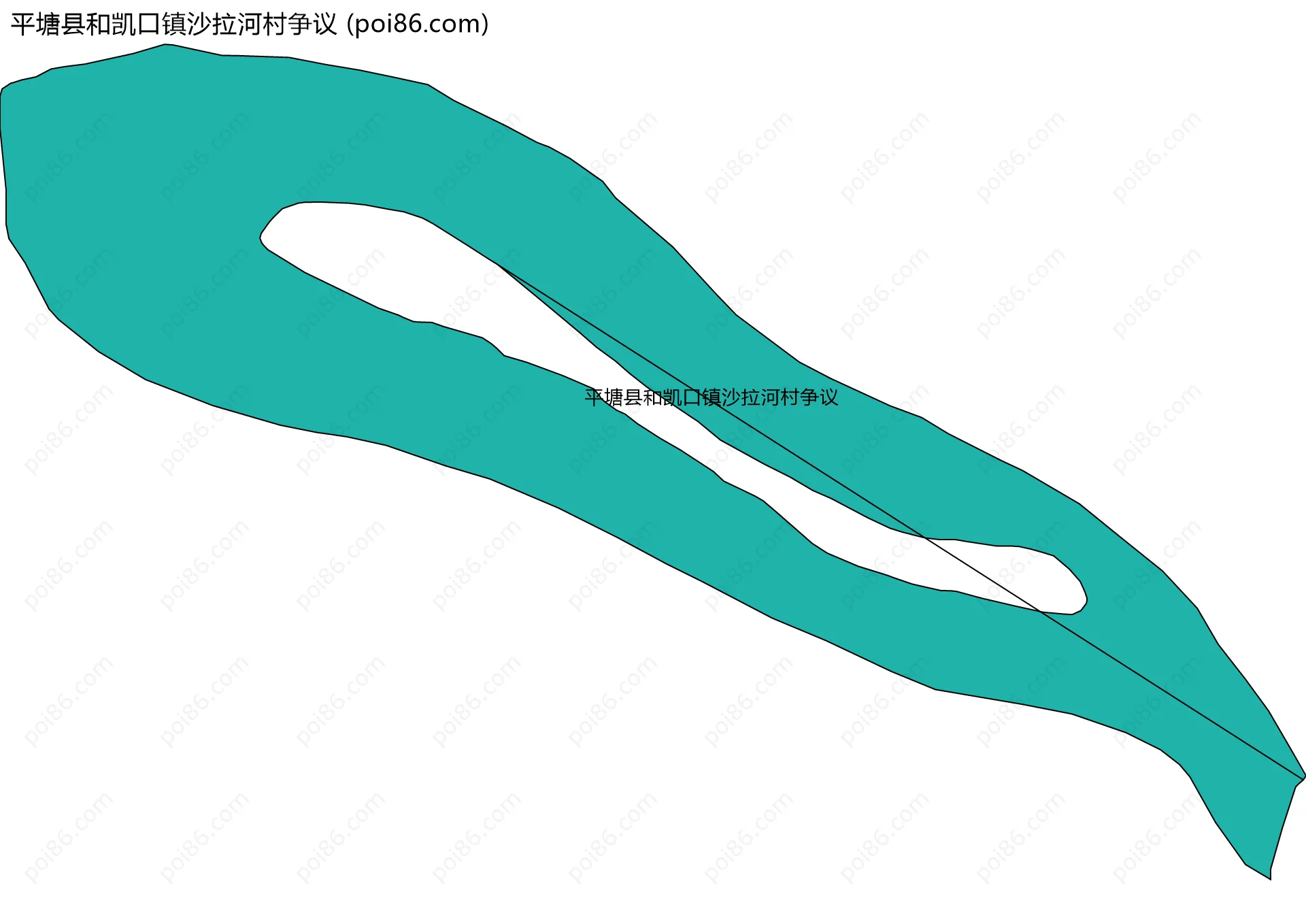 平塘县和凯口镇沙拉河村争议边界地图