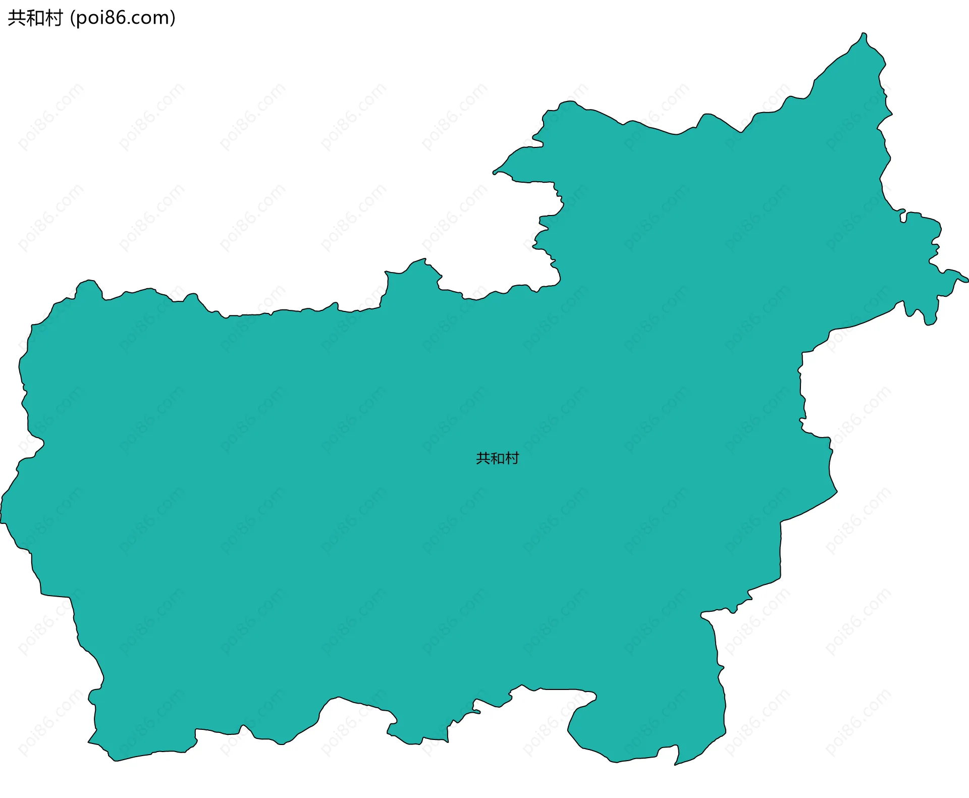 共和村边界地图