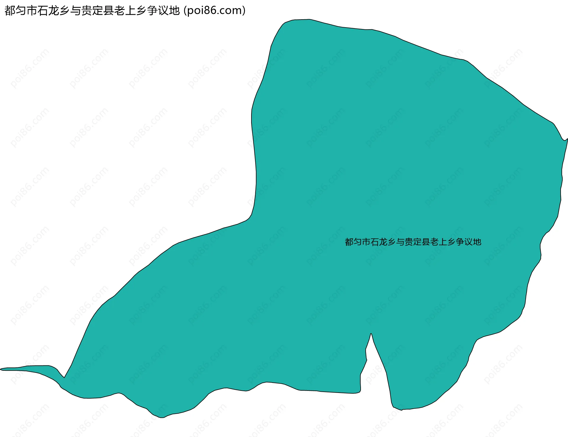 都匀市石龙乡与贵定县老上乡争议地边界地图