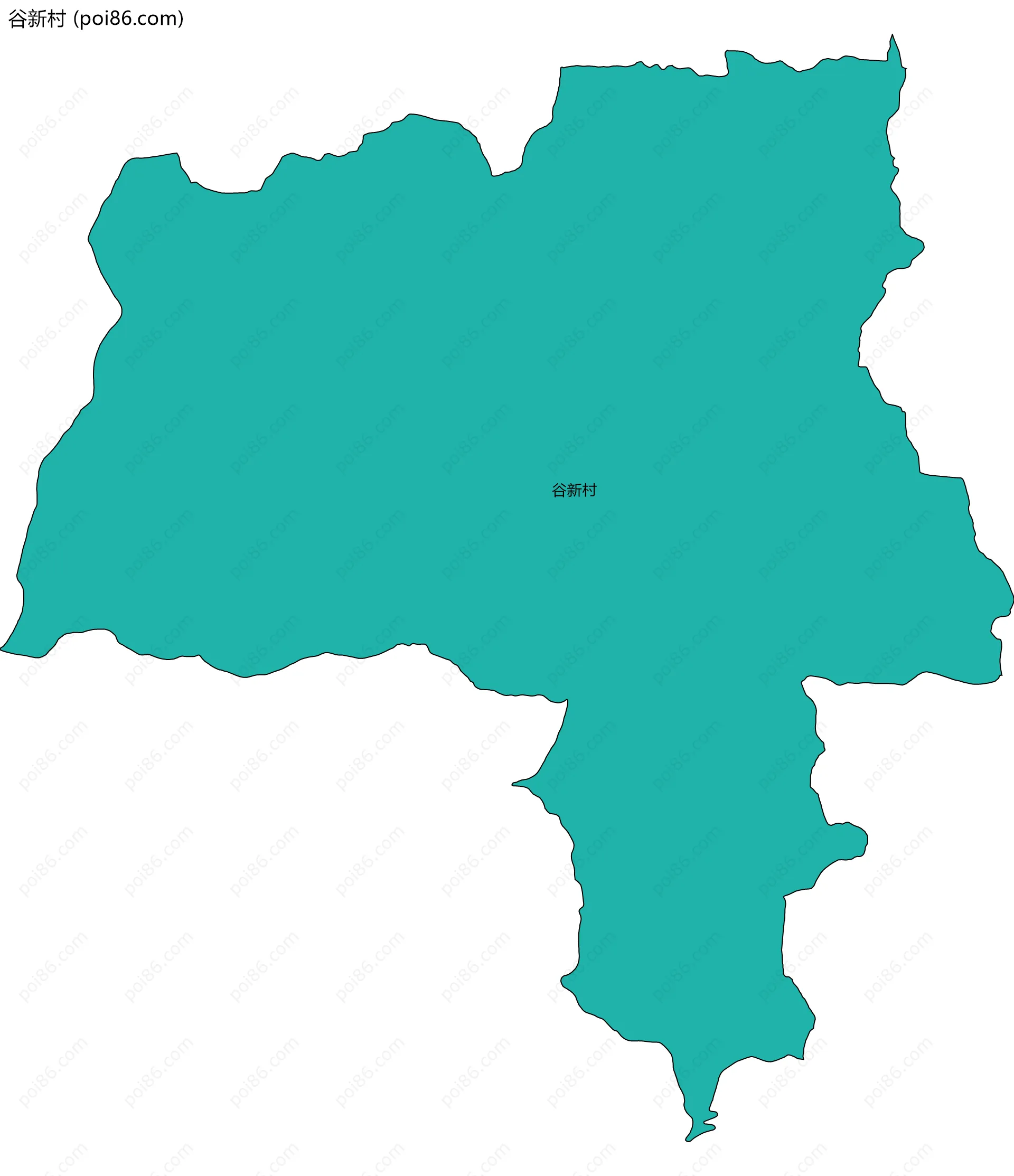 谷新村边界地图