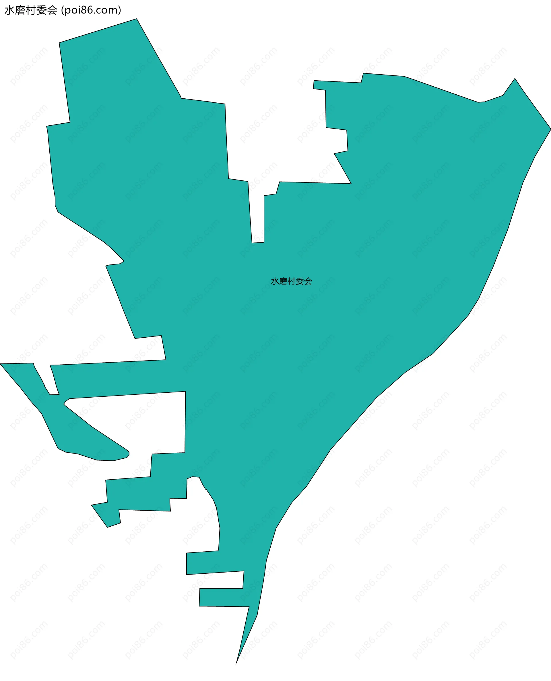水磨村委会边界地图
