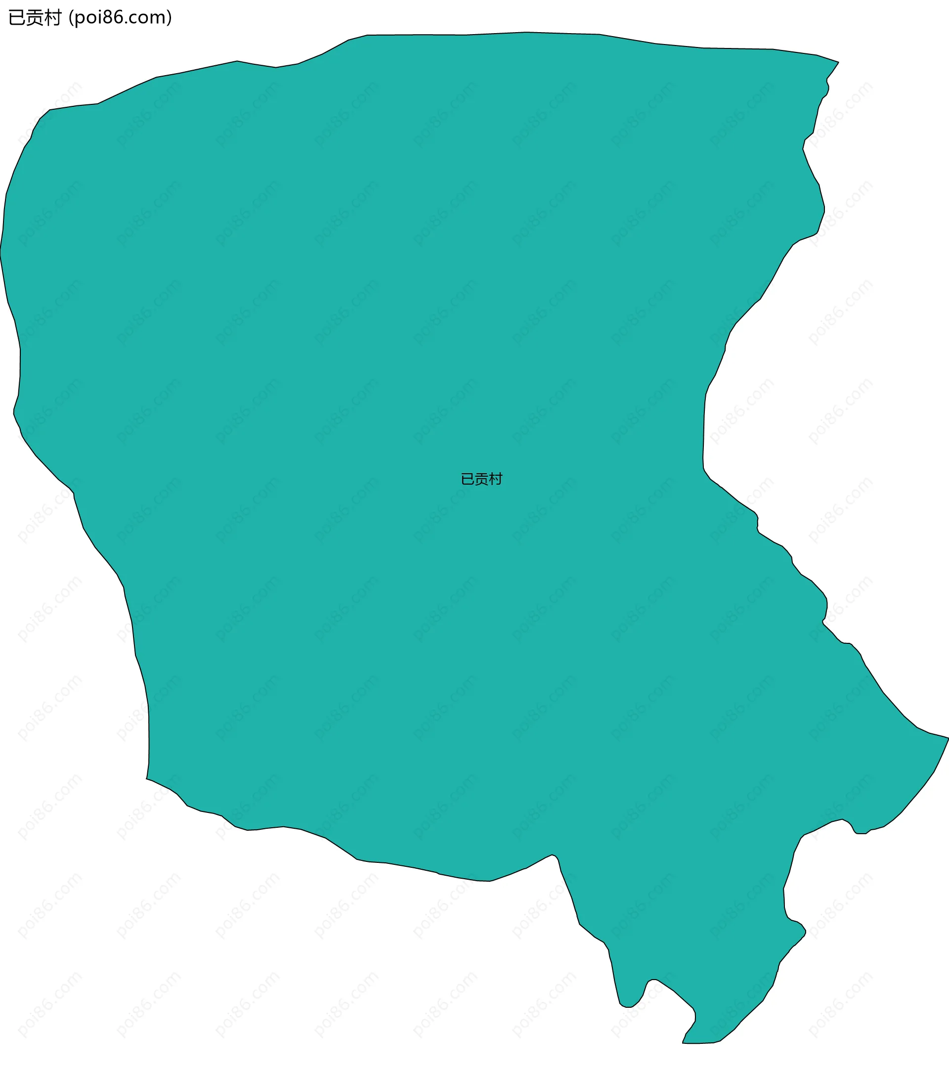 已贡村边界地图