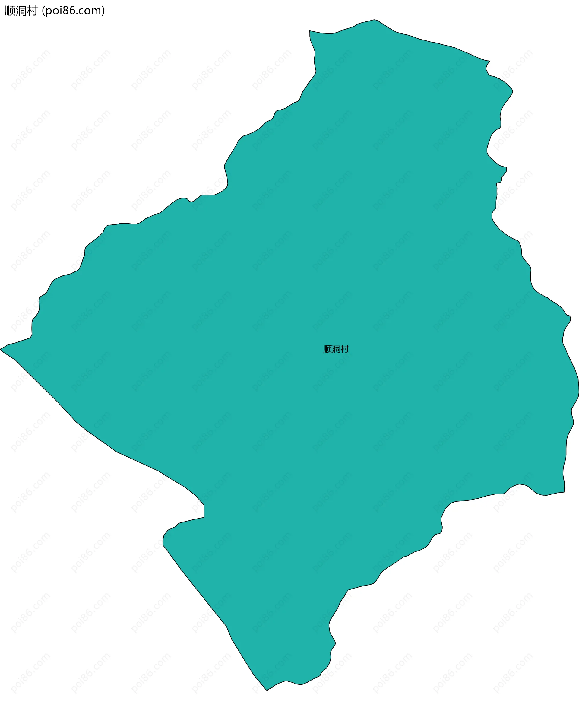 顺洞村边界地图