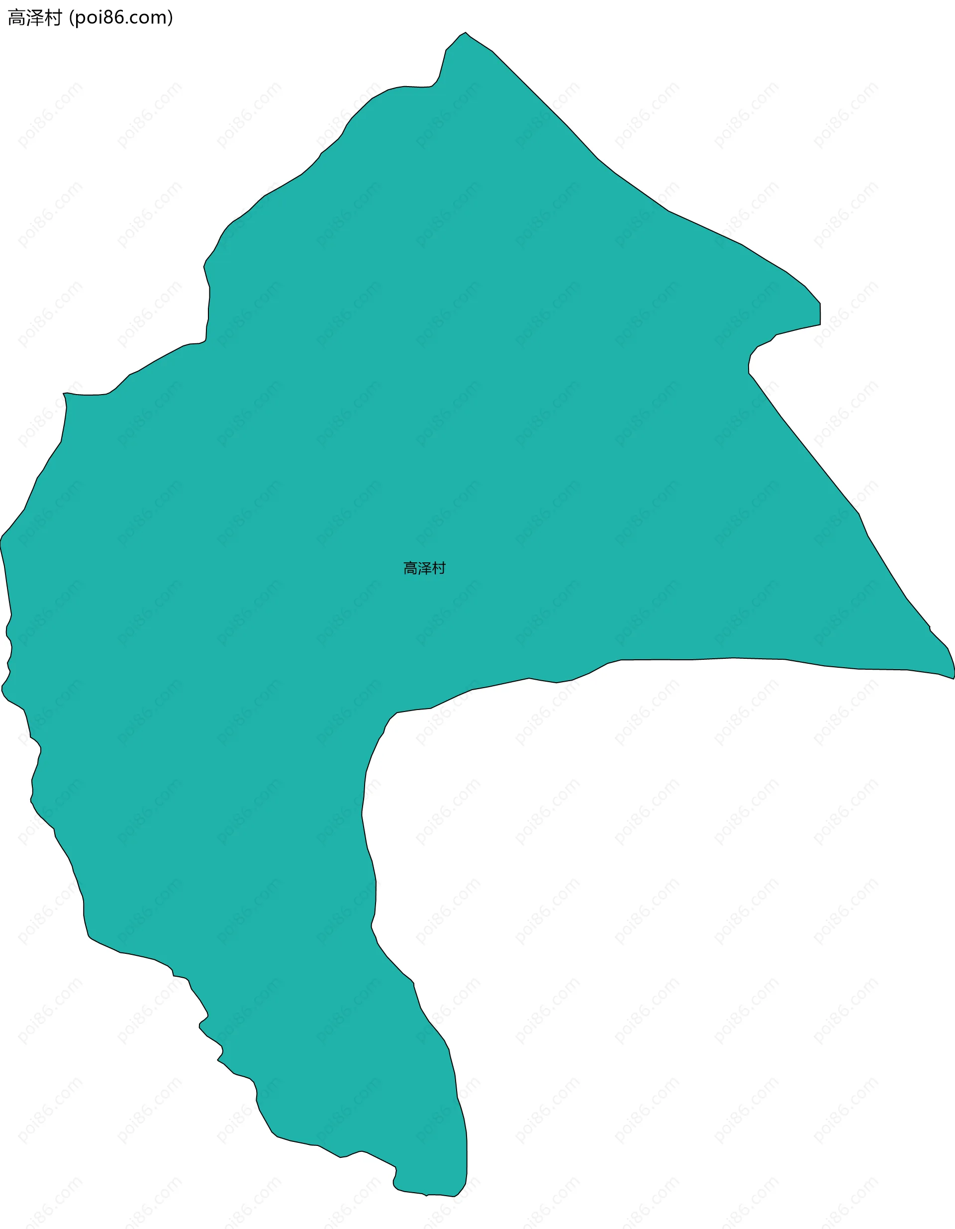 高泽村边界地图