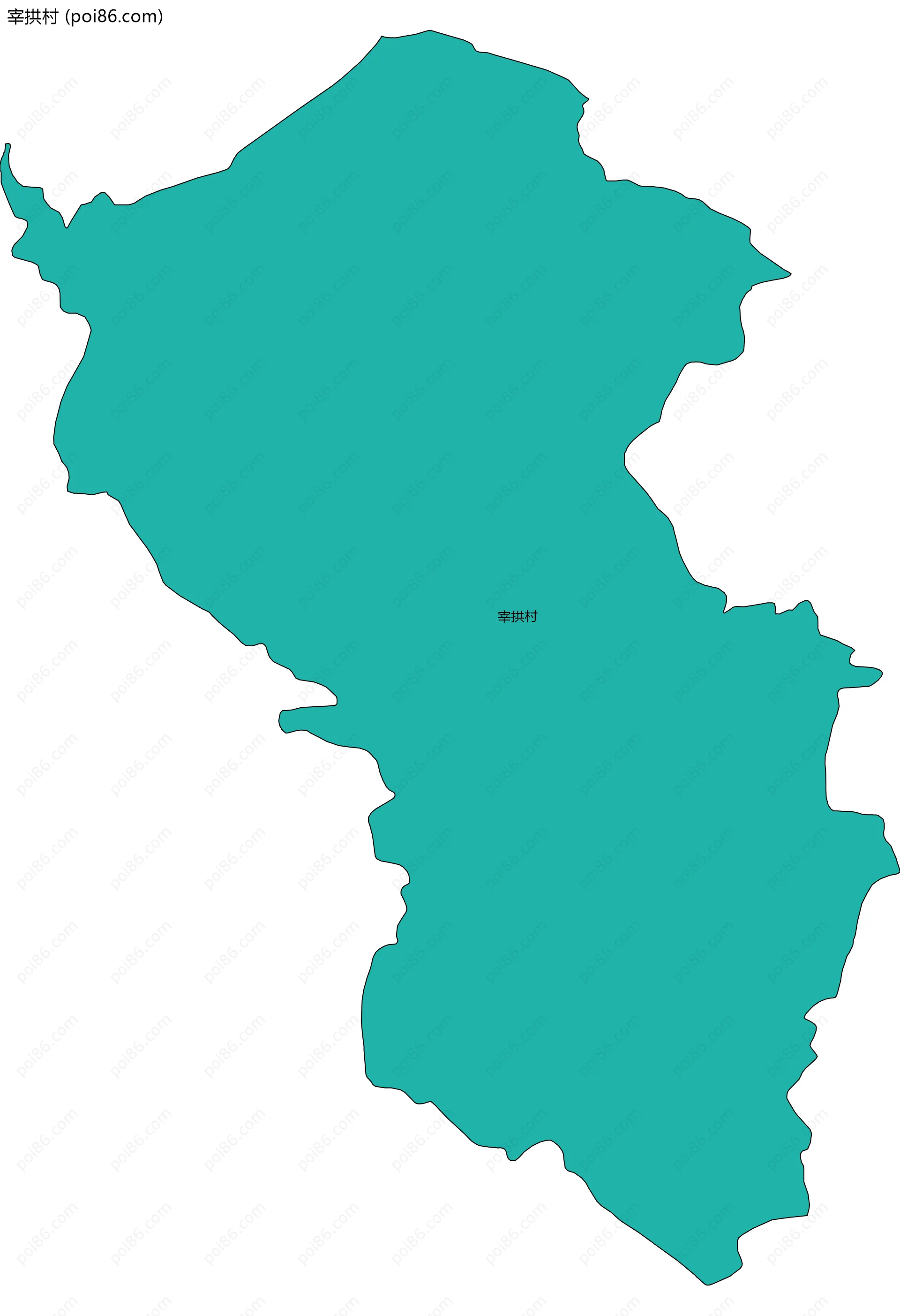 宰拱村边界地图