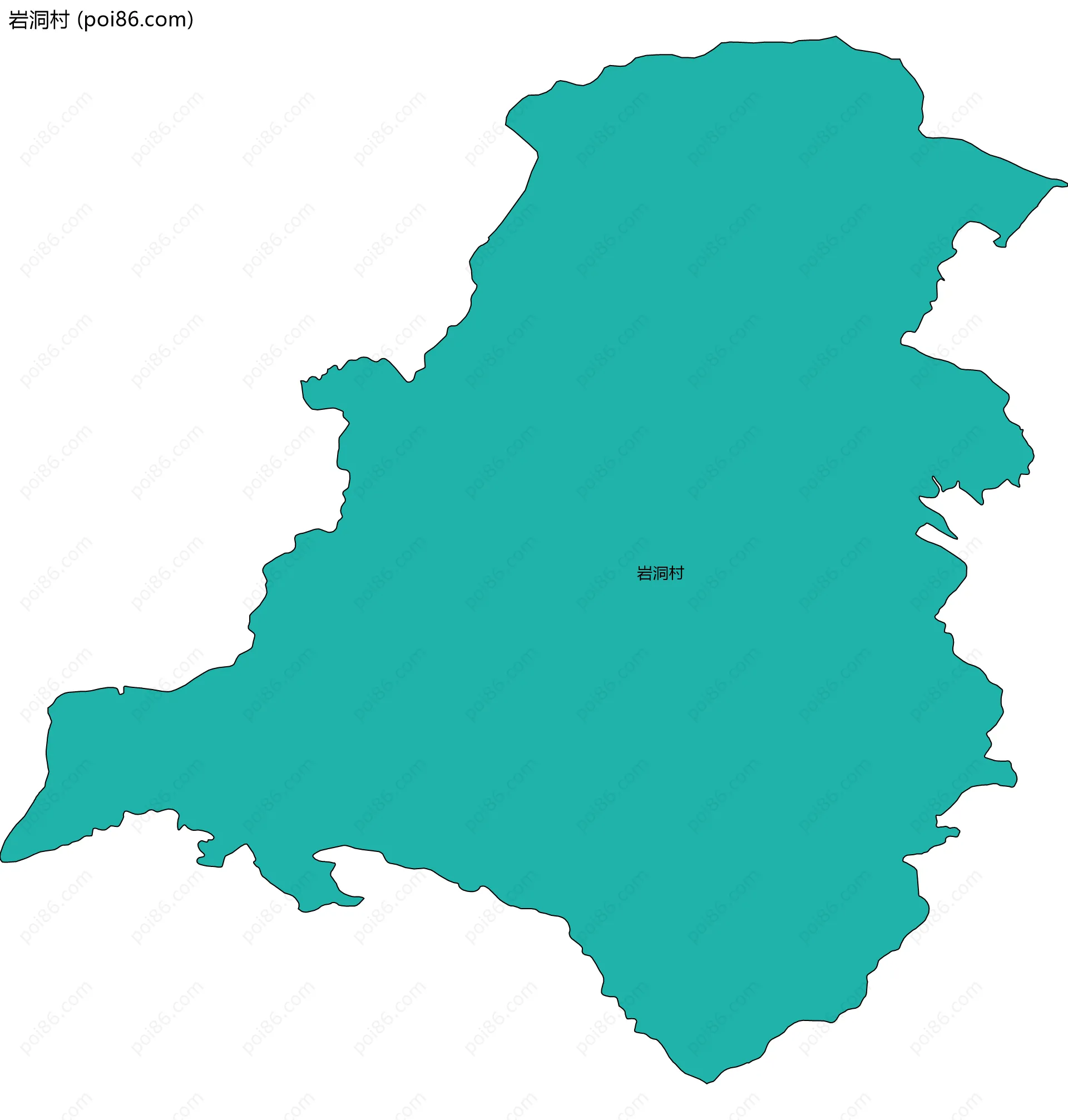 岩洞村边界地图