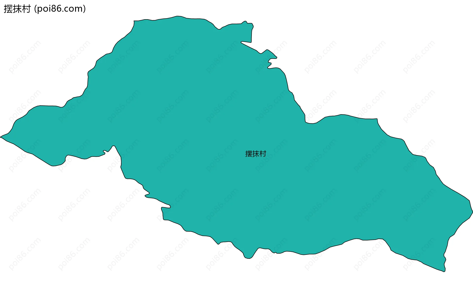 摆抹村边界地图