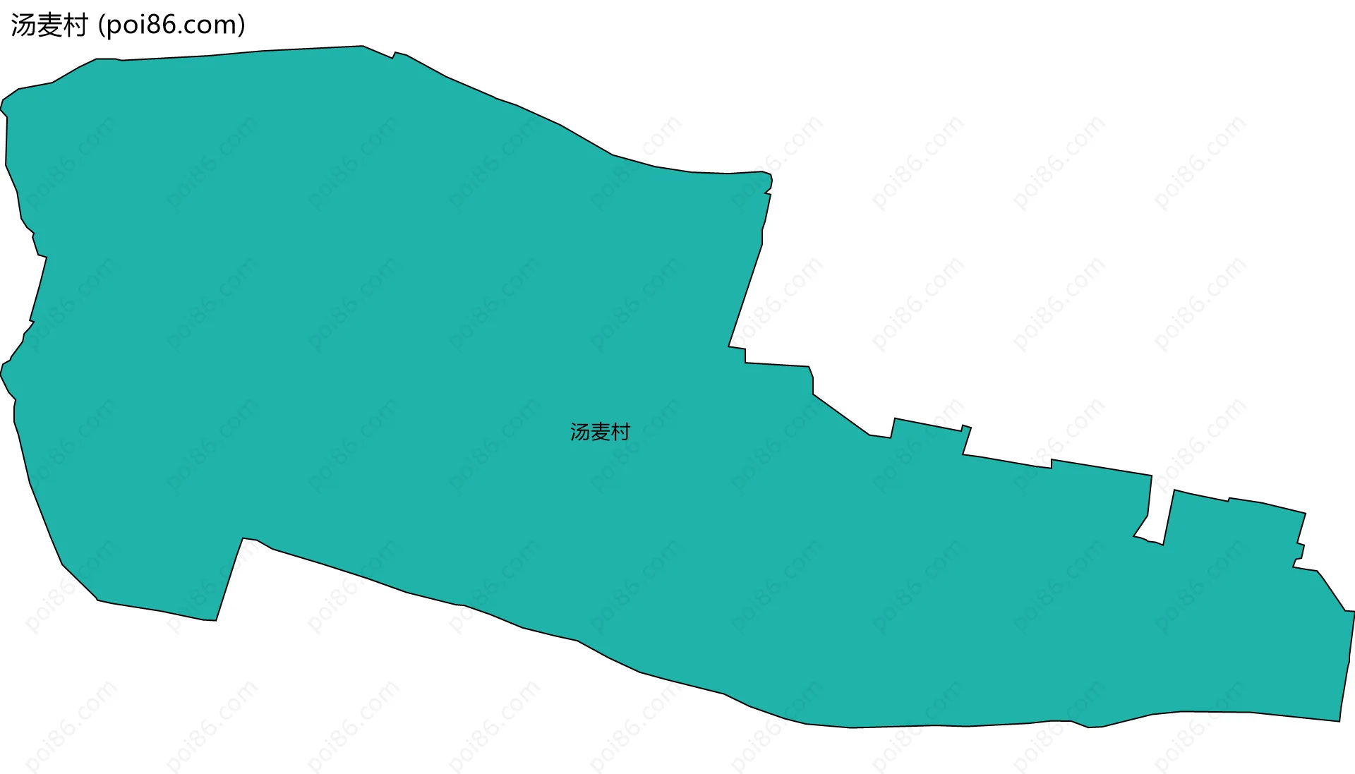 汤麦村边界地图