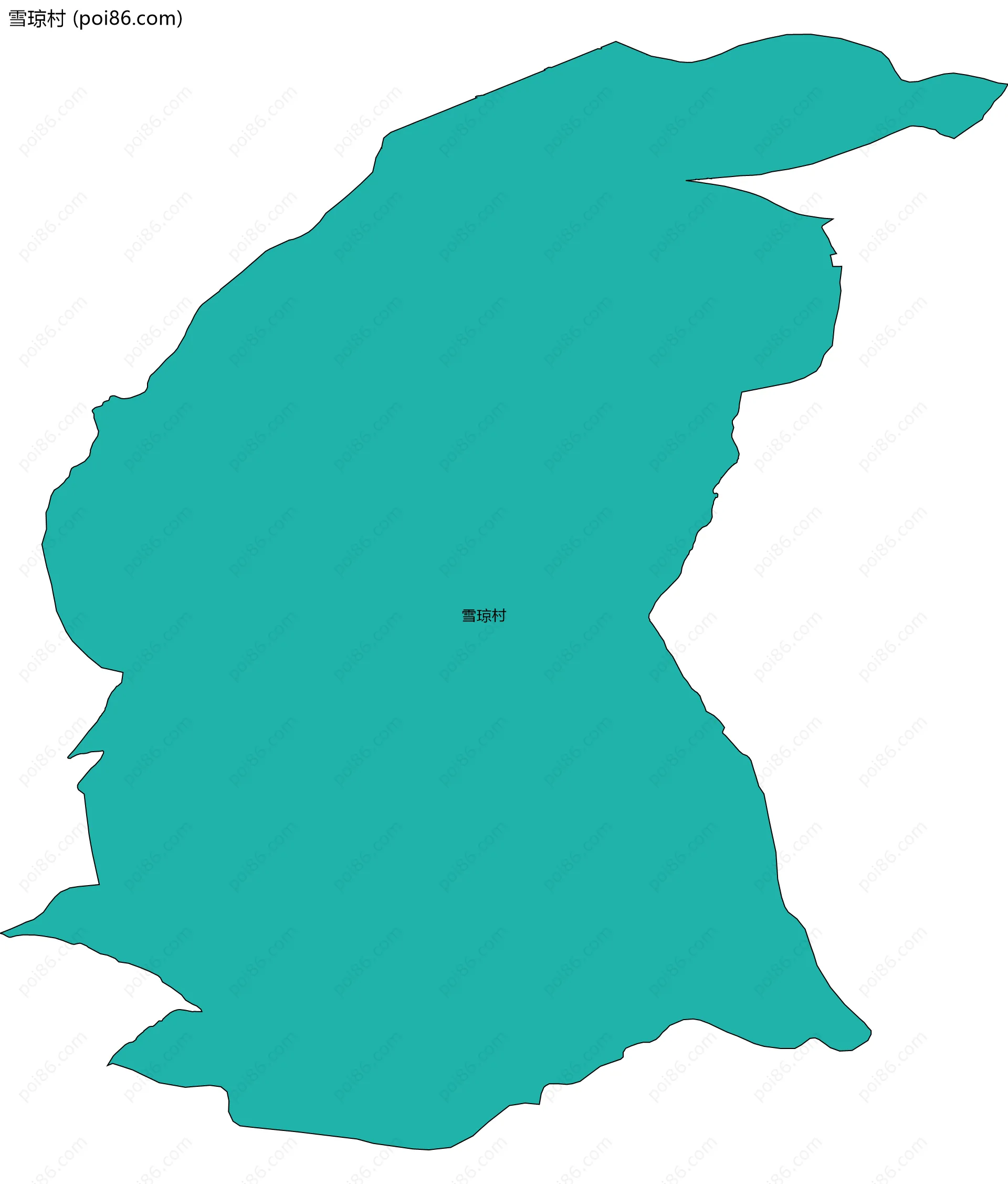 雪琼村边界地图