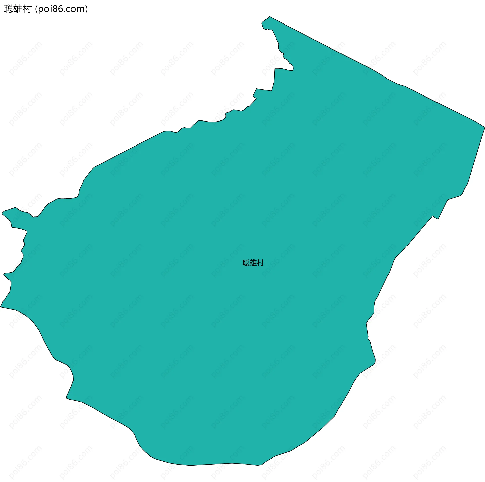 聪雄村边界地图