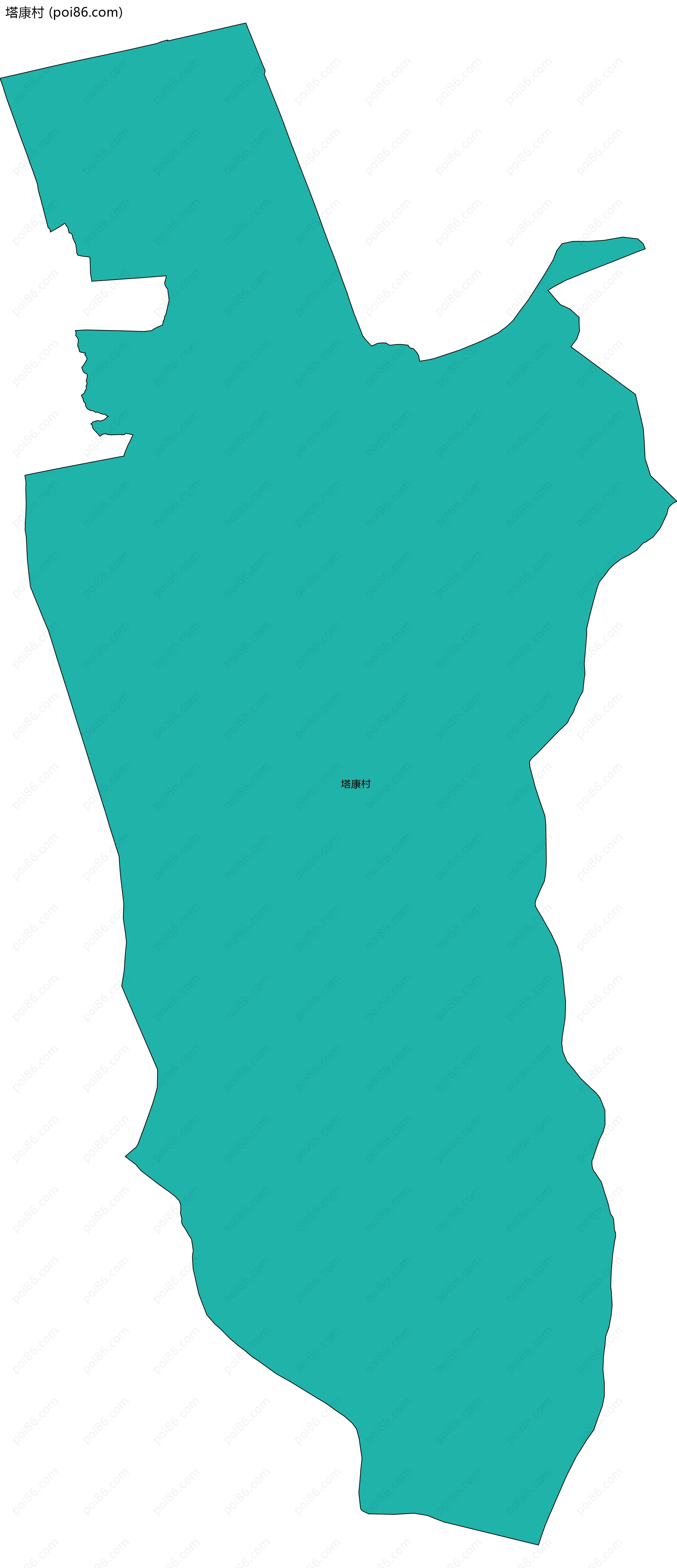 塔康村边界地图