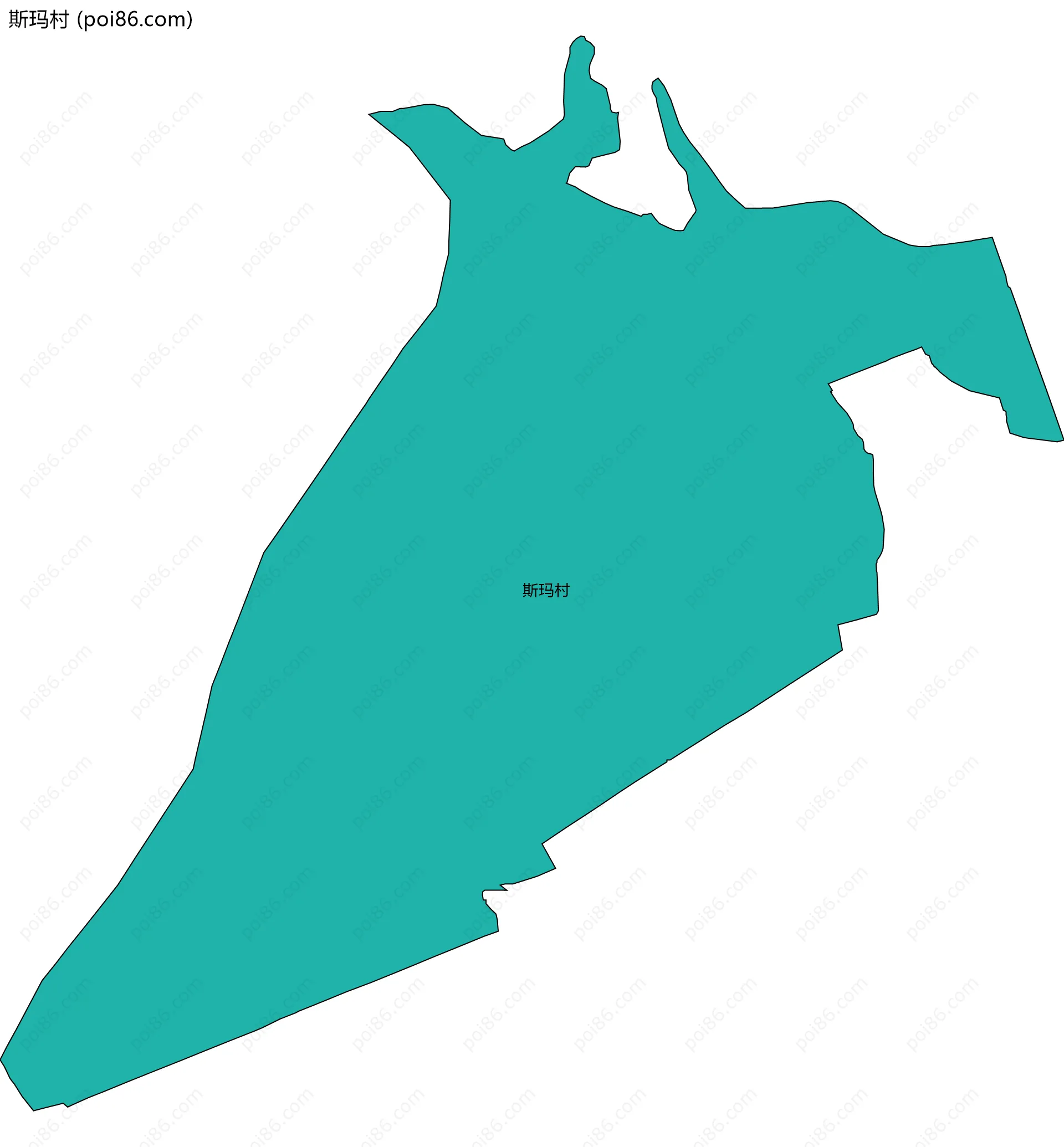 斯玛村边界地图