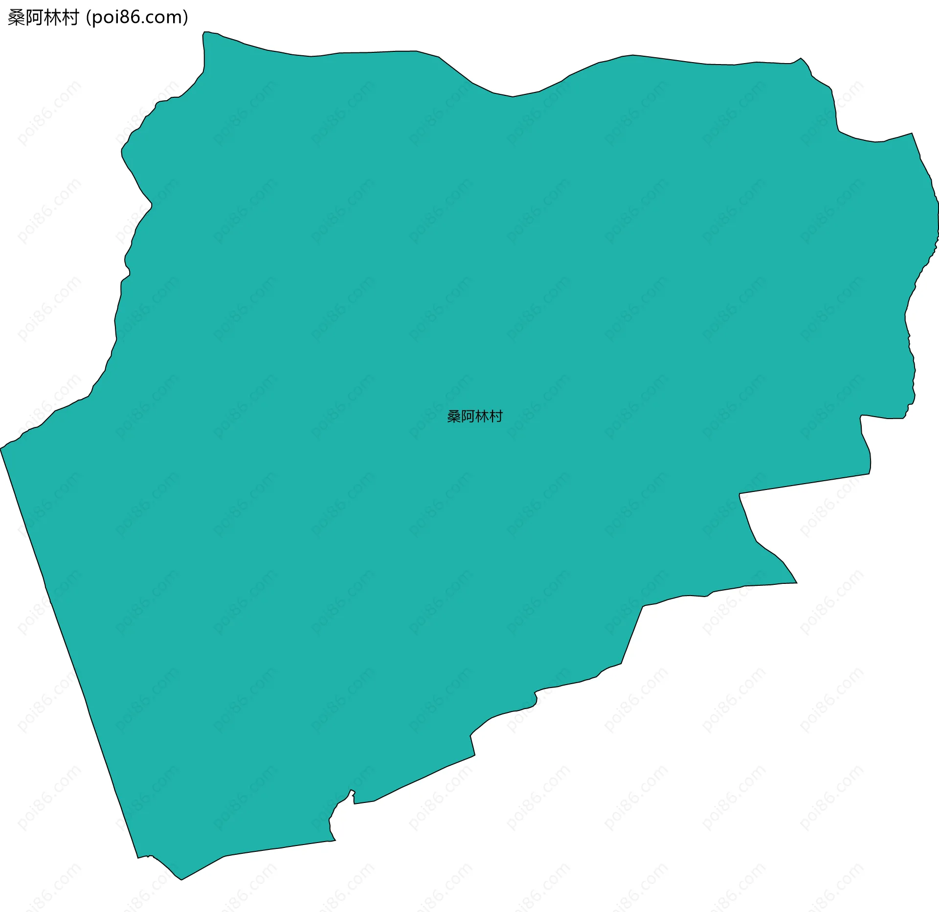 桑阿林村边界地图