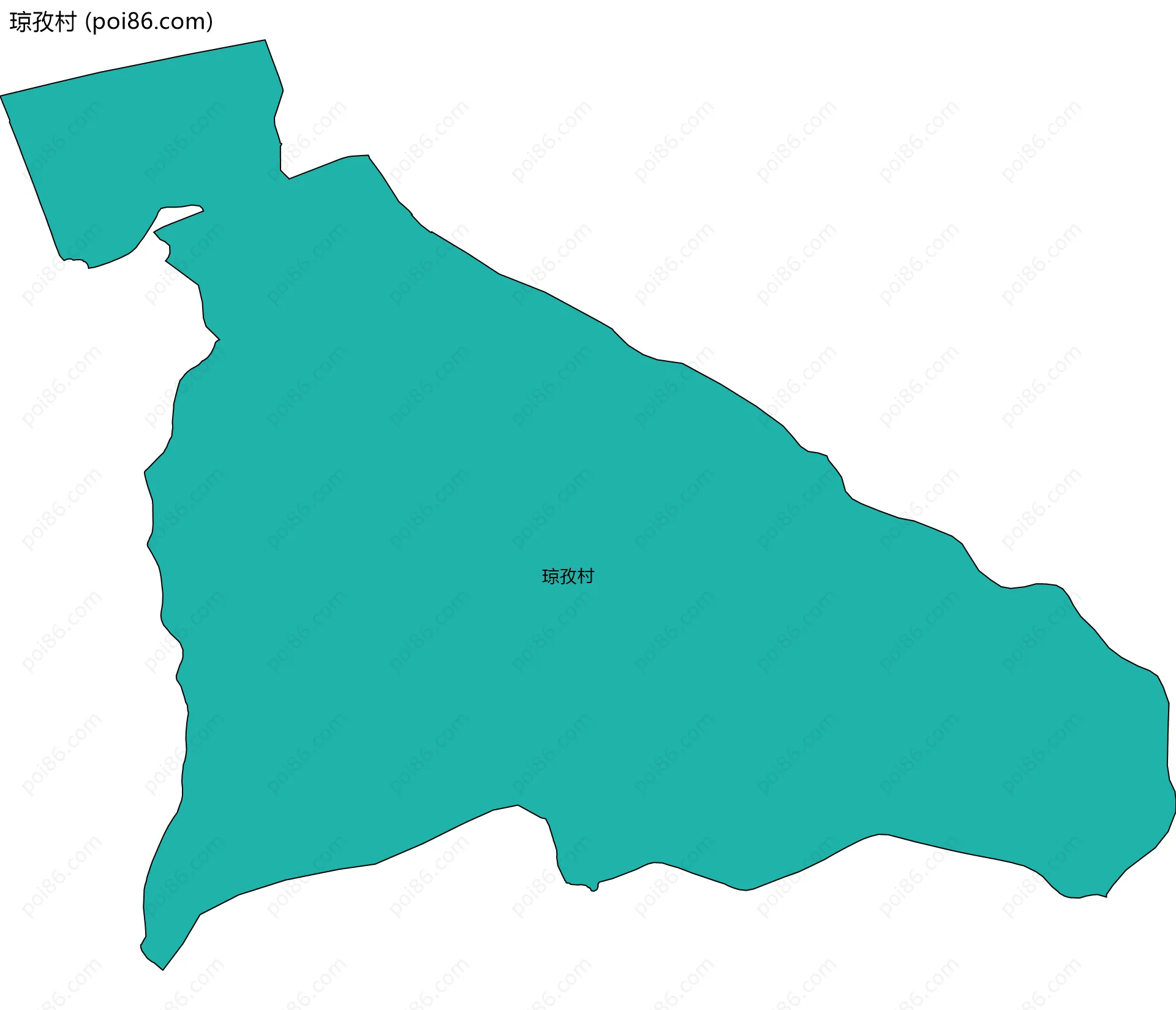 琼孜村边界地图