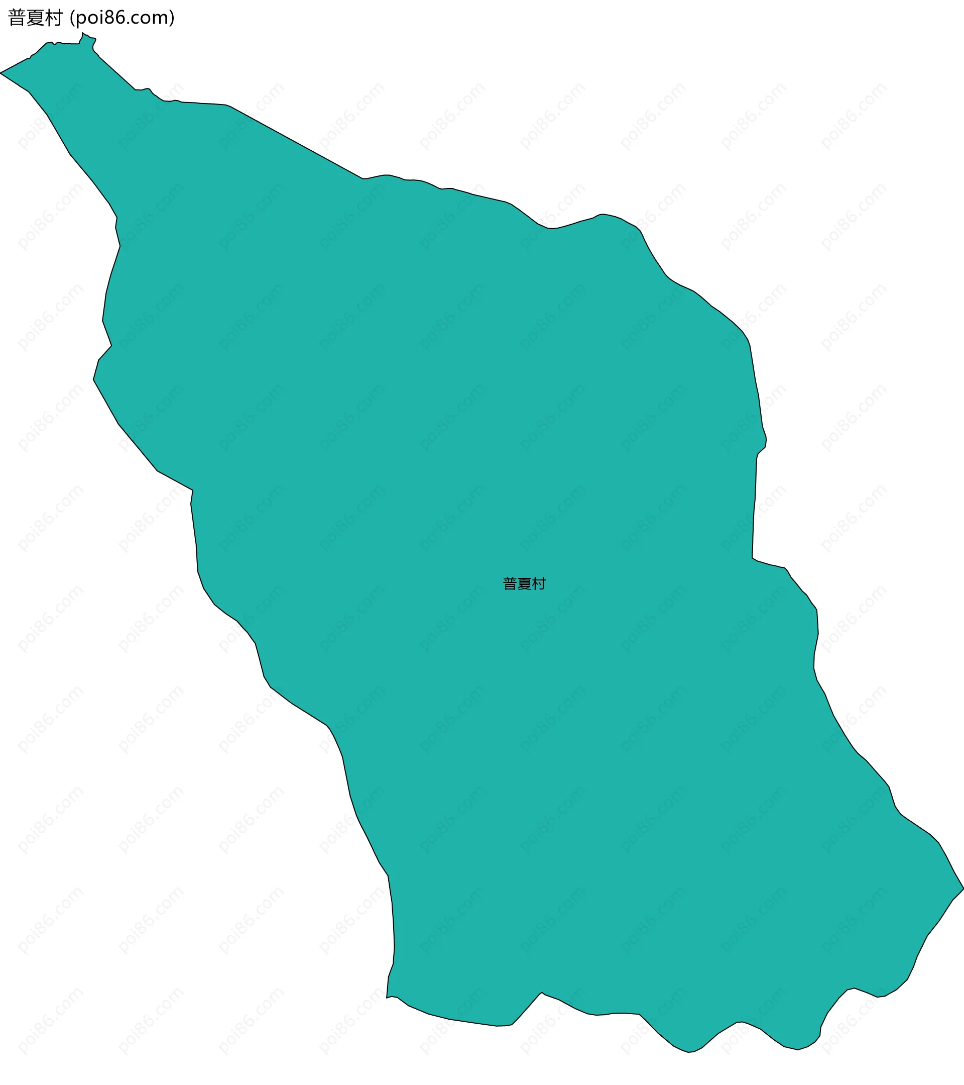 普夏村边界地图