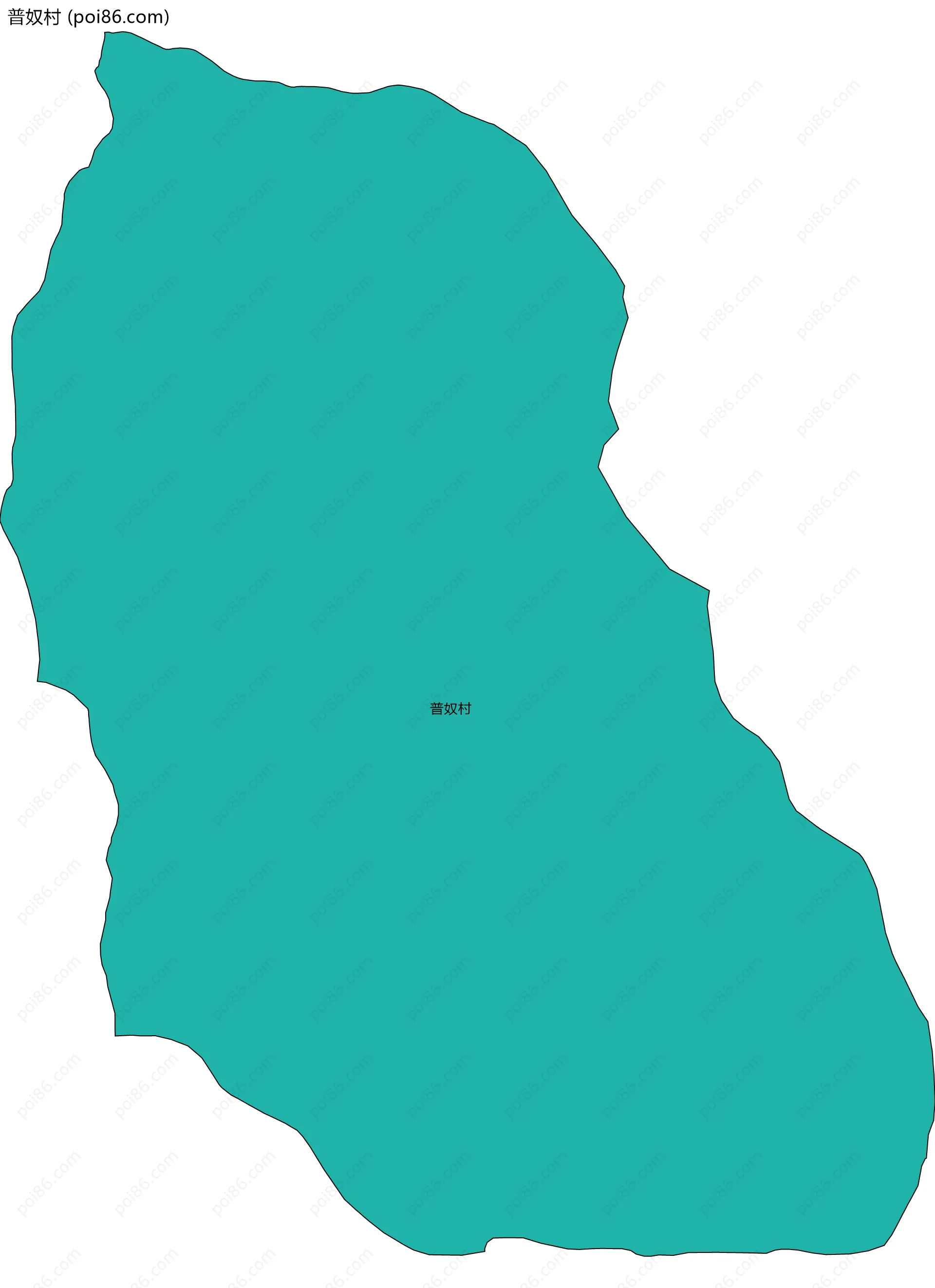 普奴村边界地图