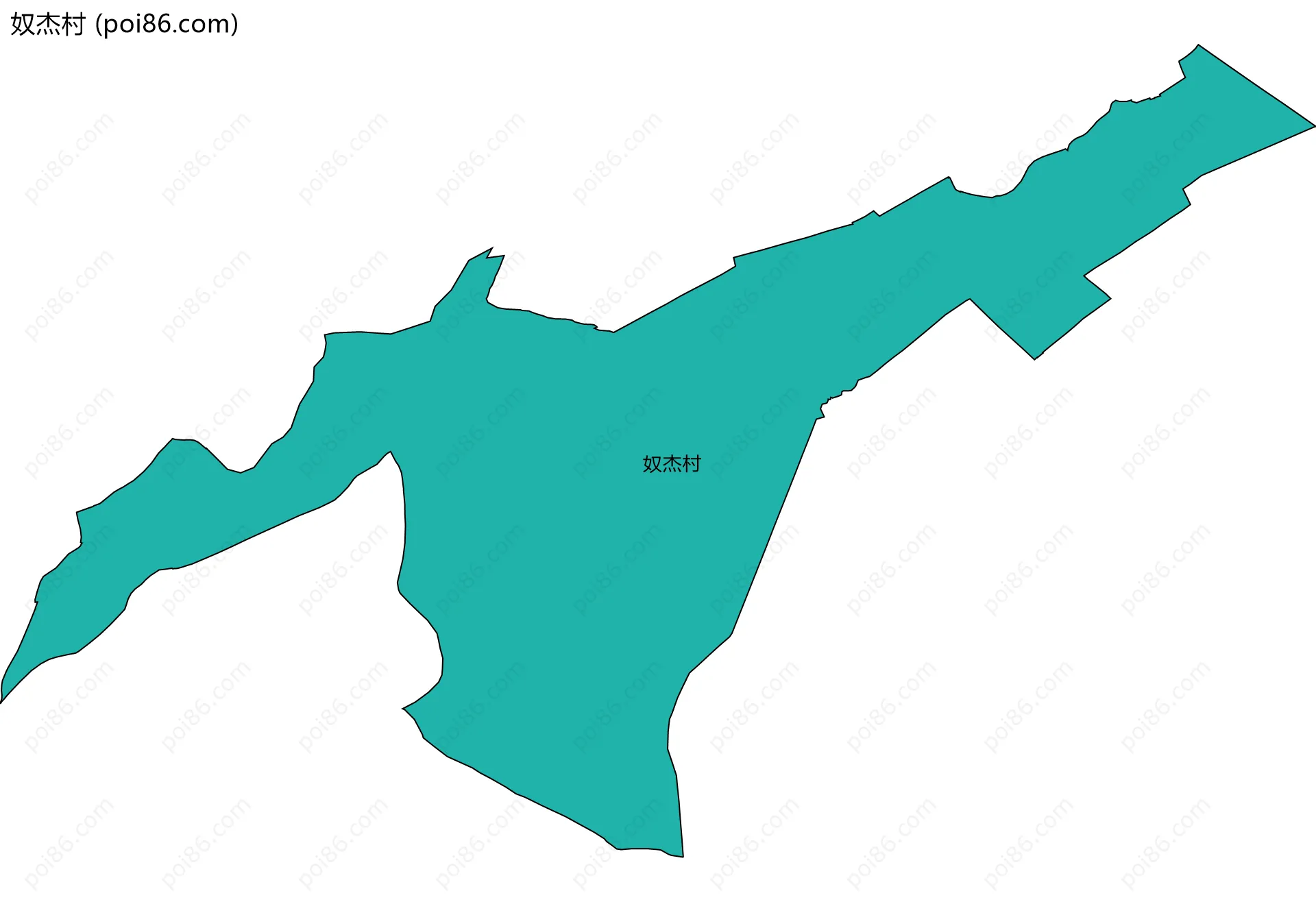 奴杰村边界地图