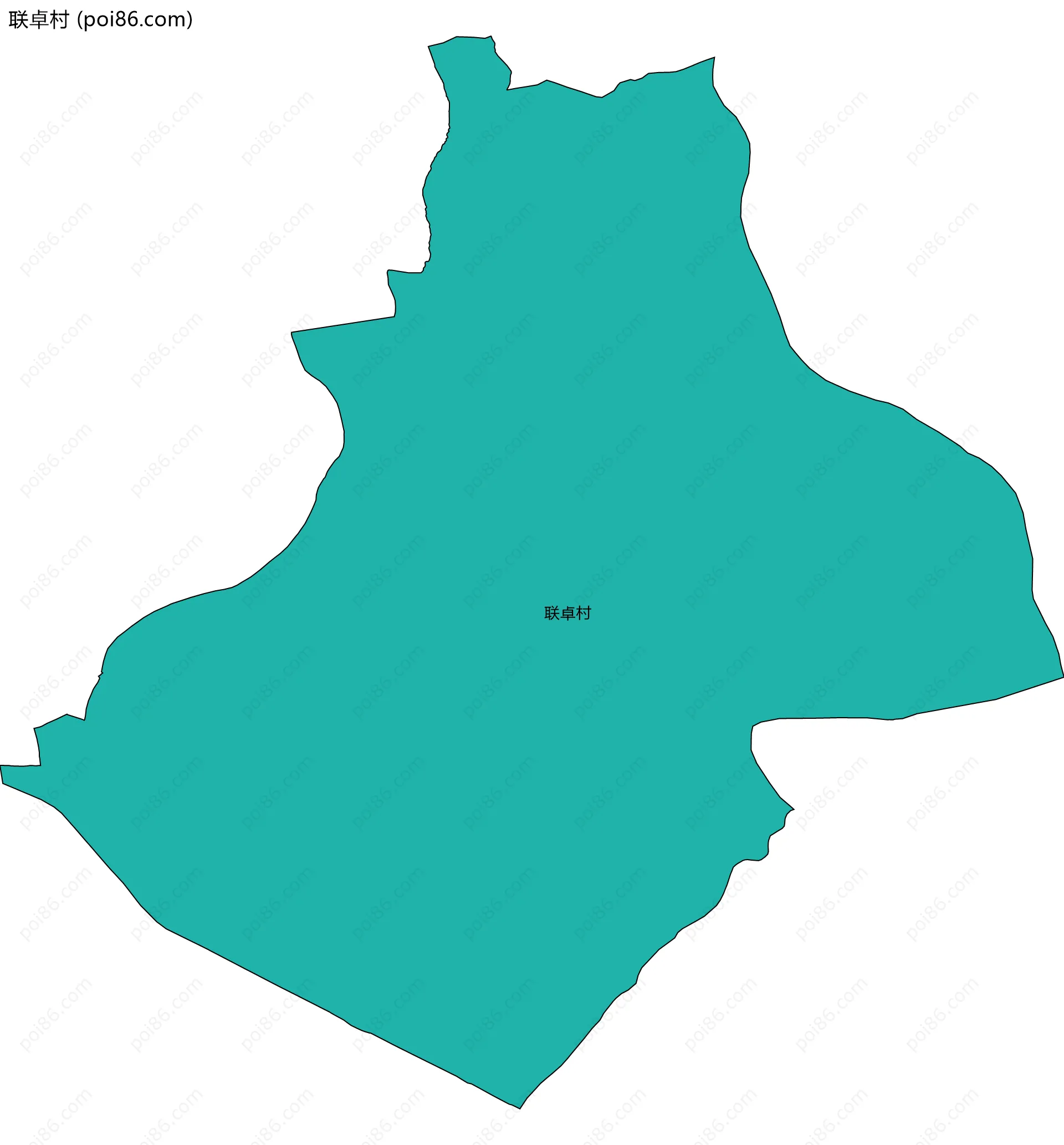 联卓村边界地图