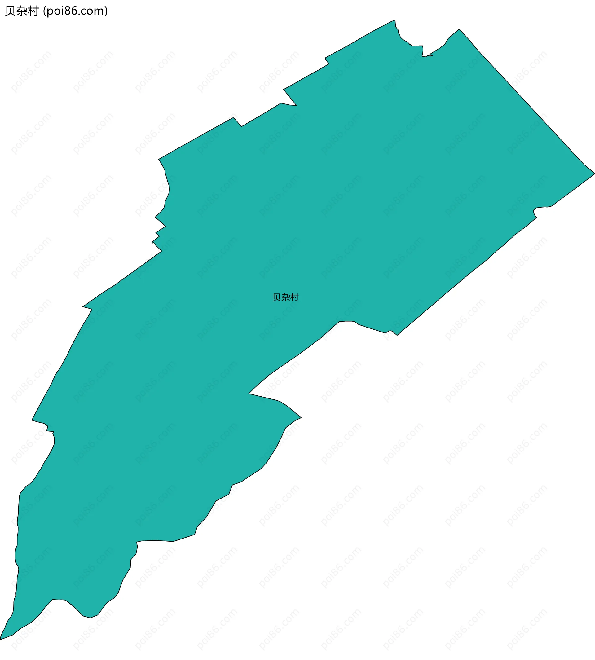贝杂村边界地图