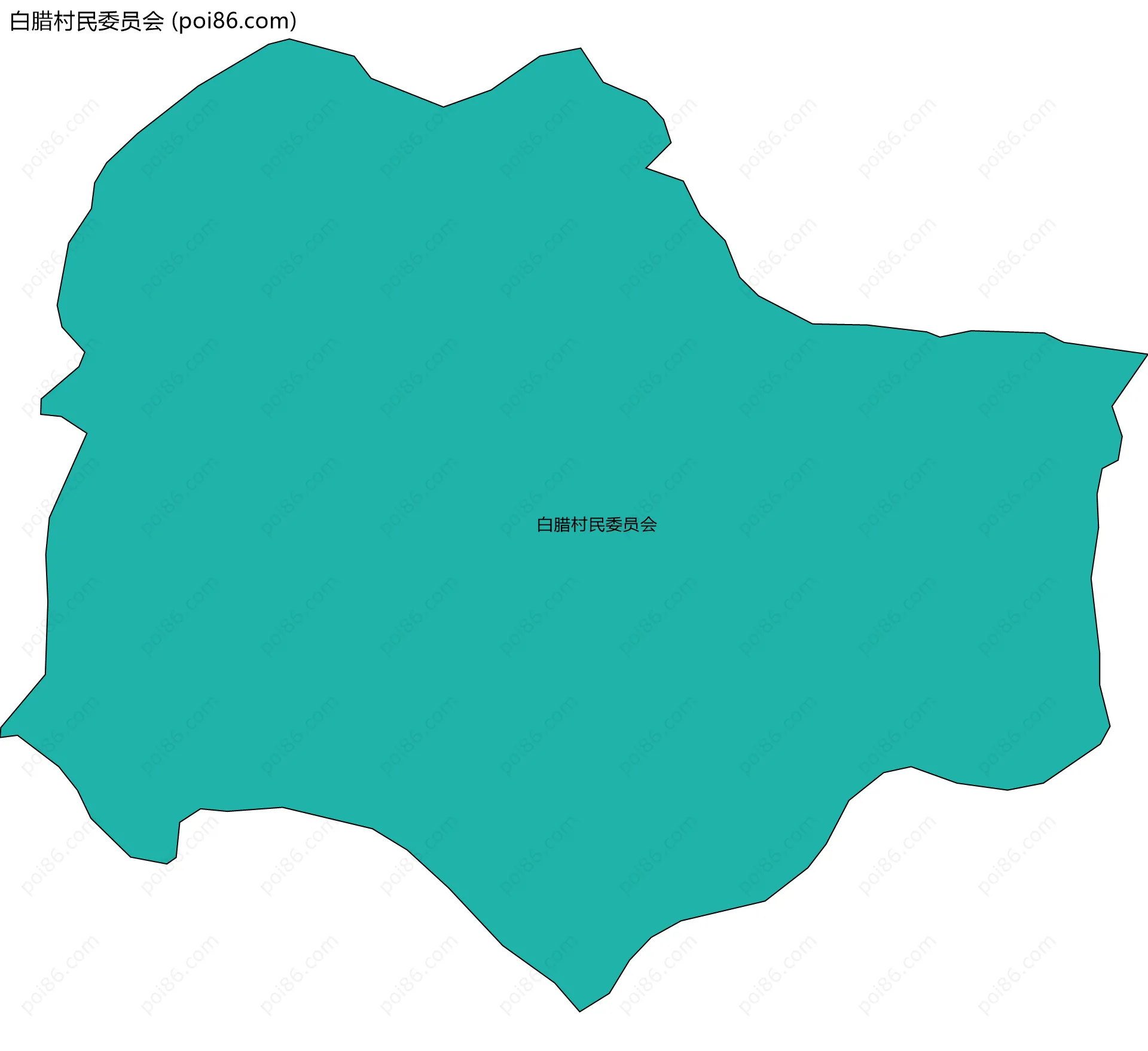 白腊村民委员会边界地图