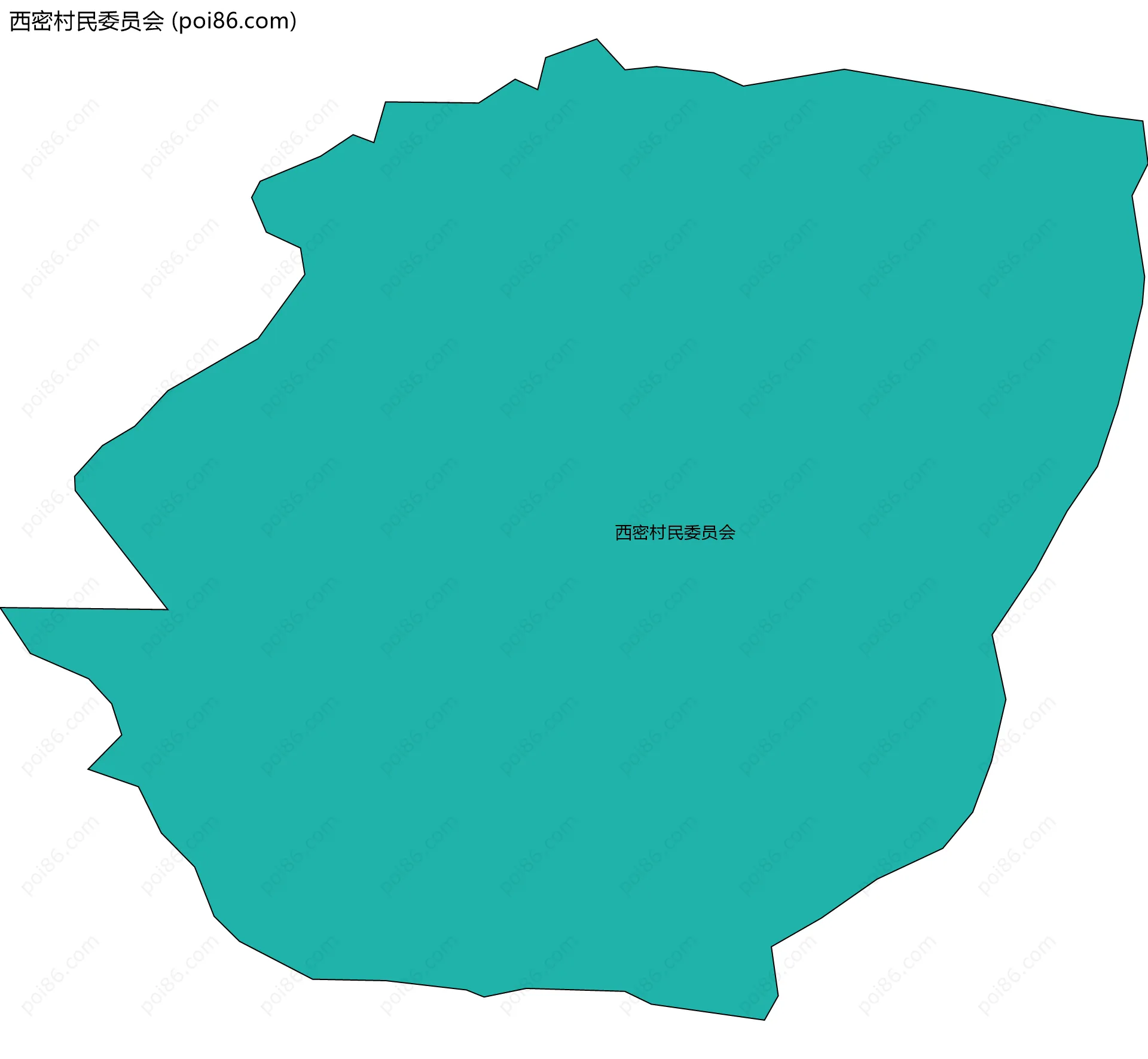 西密村民委员会边界地图