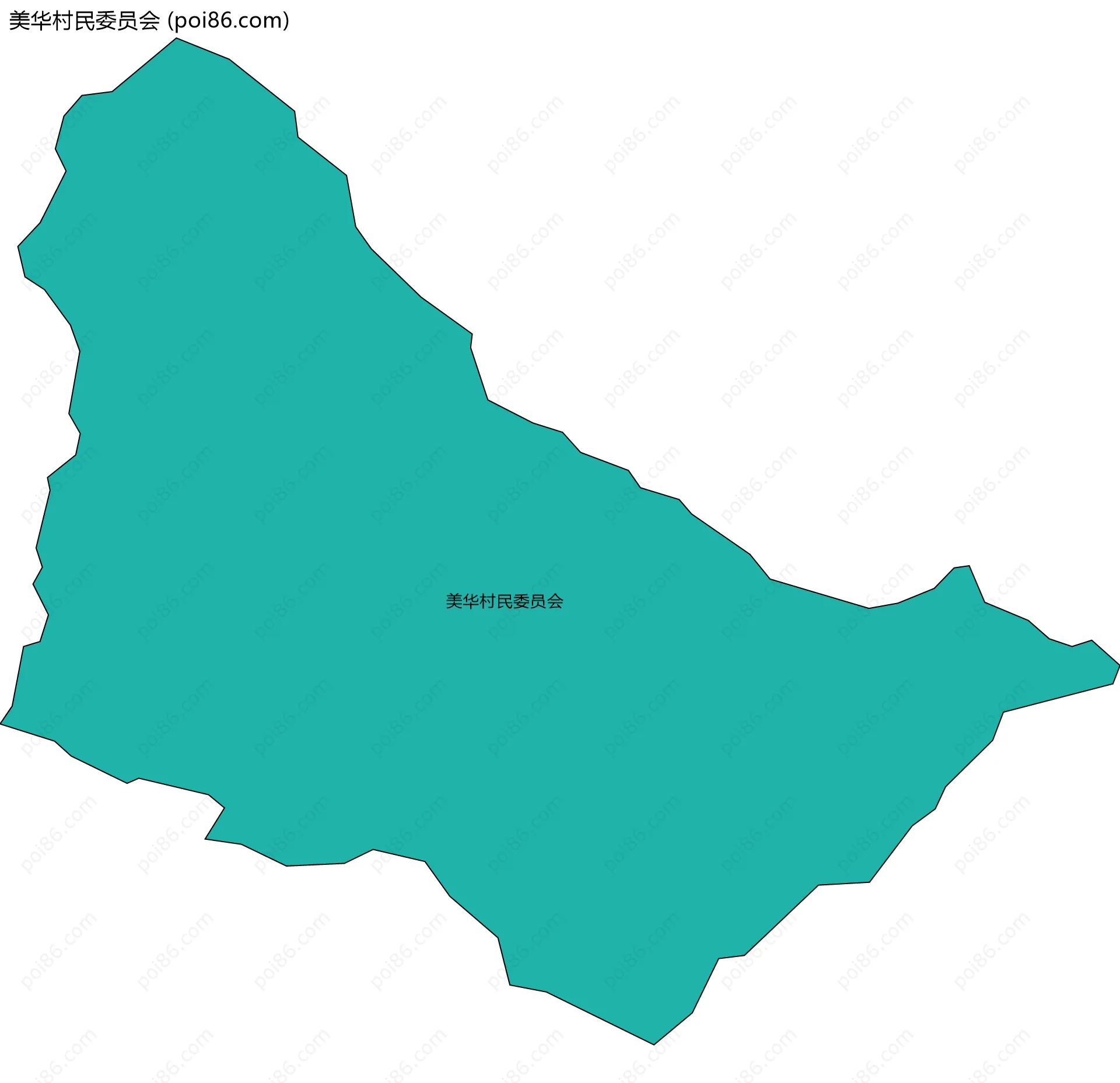 美华村民委员会边界地图